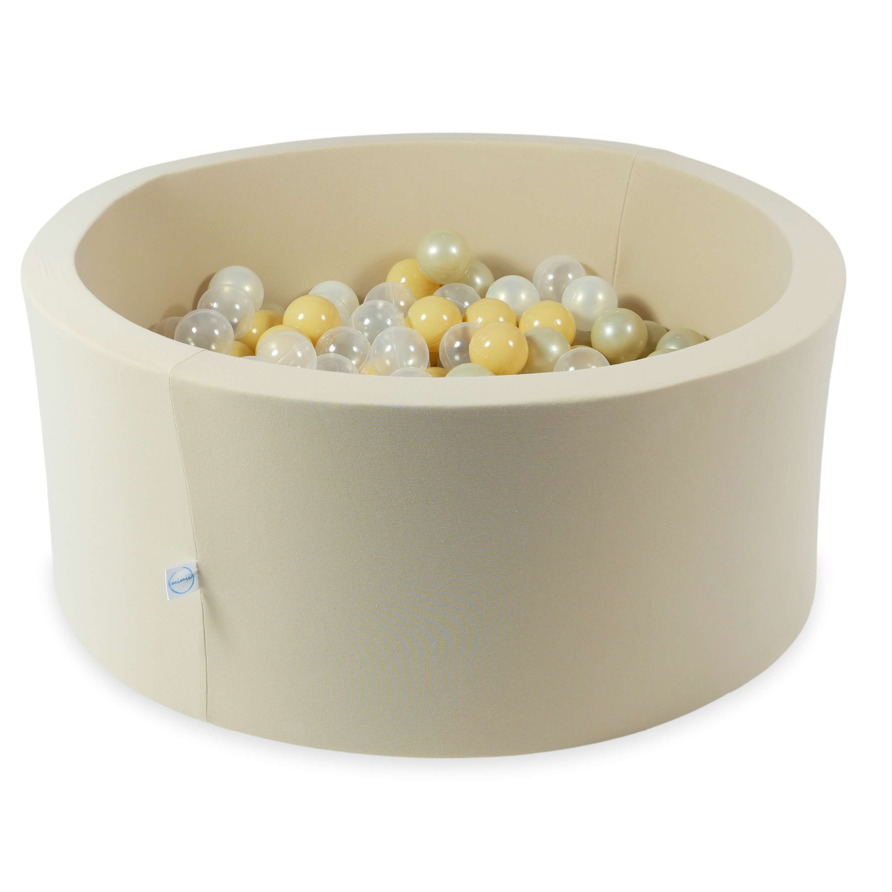 Ball pit with balls 90 × 40 cm beige with 300 balls