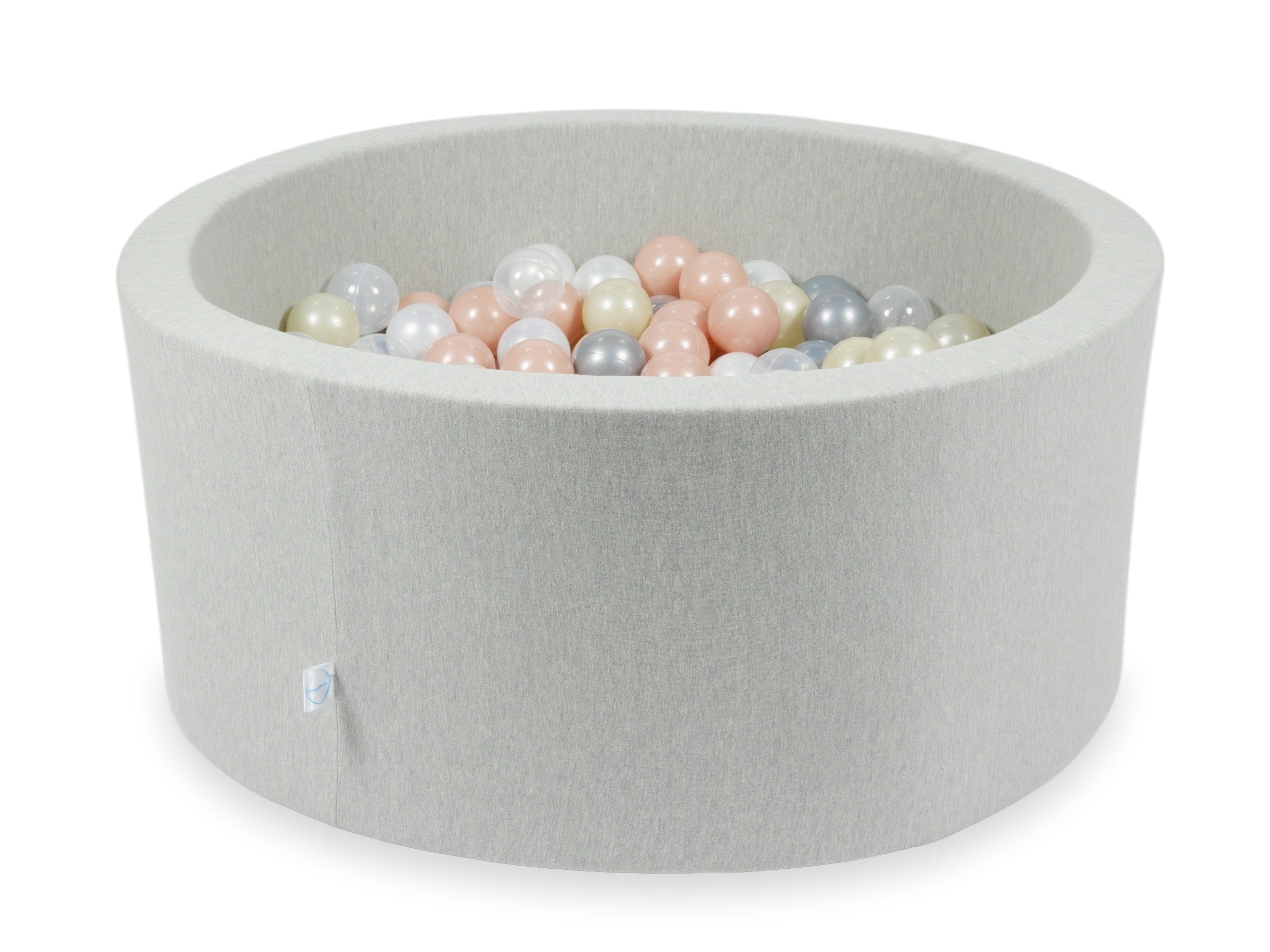 Ball pit with balls 90 × 40 cm light grey with 300 balls