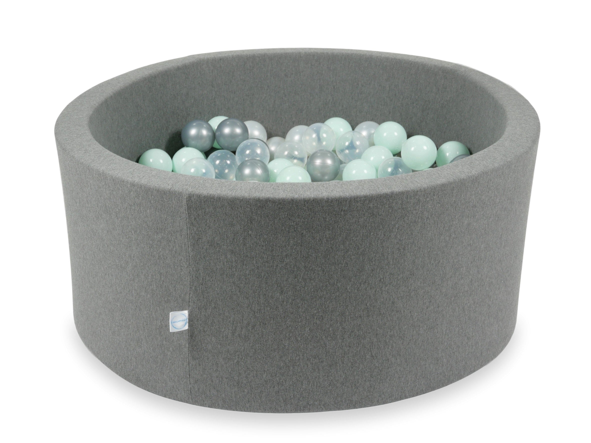 Ball pit with balls 90 × 40 cm grey with 300 balls