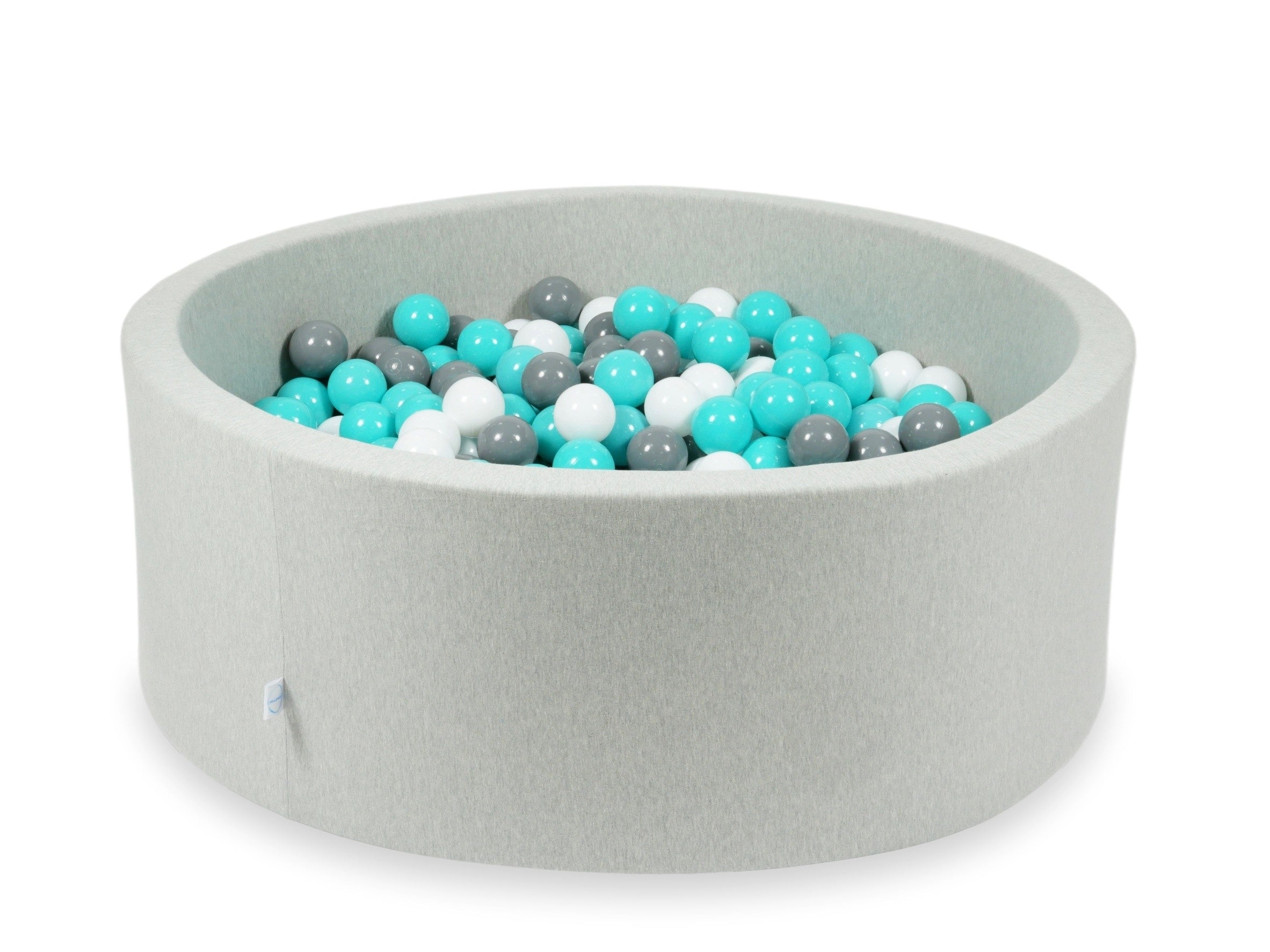 Ball pit with balls 110 × 40 cm light grey with 500 balls
