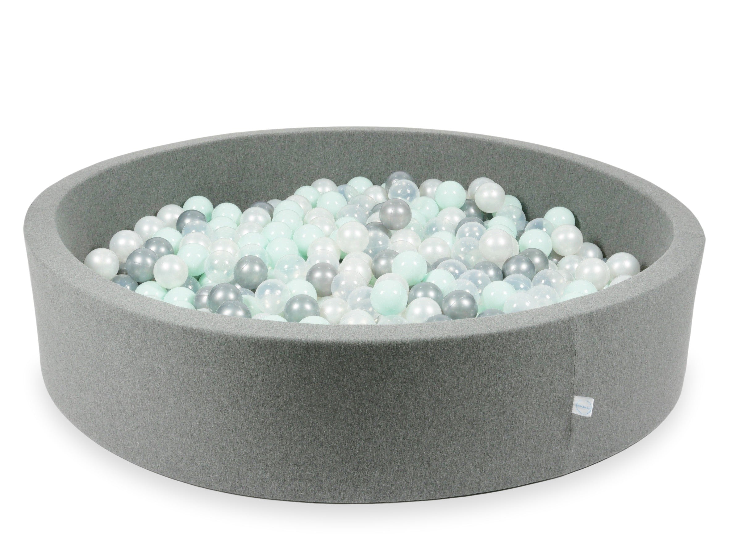 Ball pit with balls 130 × 30 cm grey with 600 balls