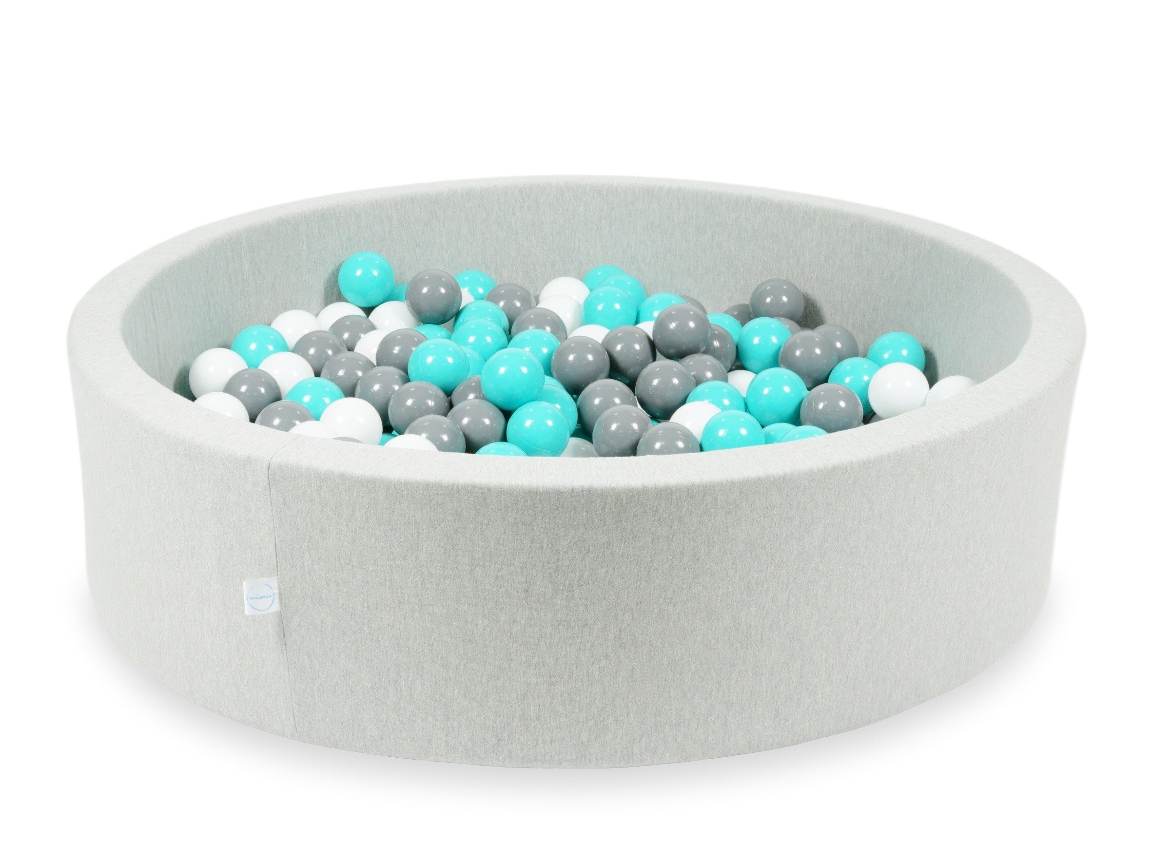 Ball pit with balls 110 × 30 cm light grey with 400 balls