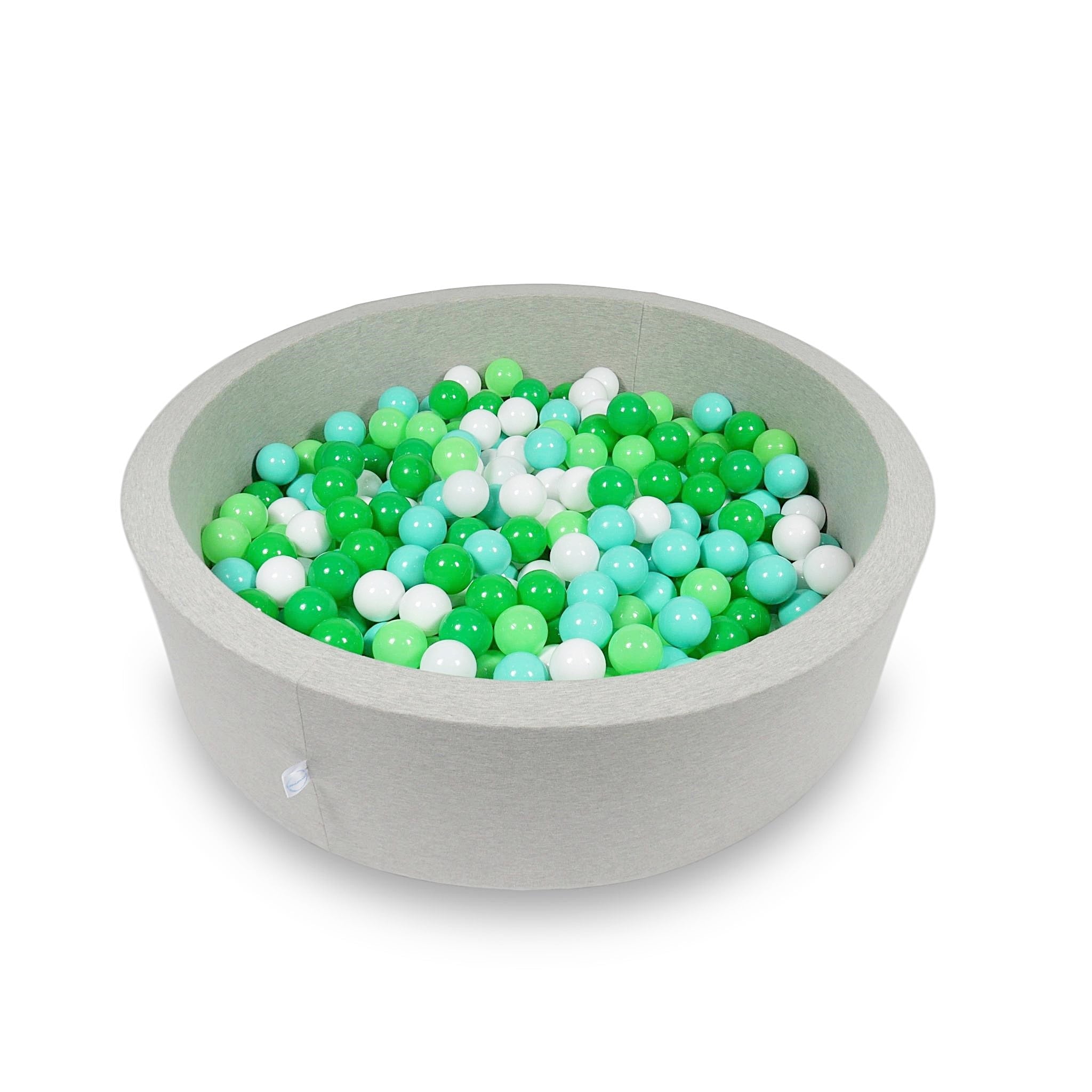 Ball pit with balls 110 × 30 cm light grey with 400 balls