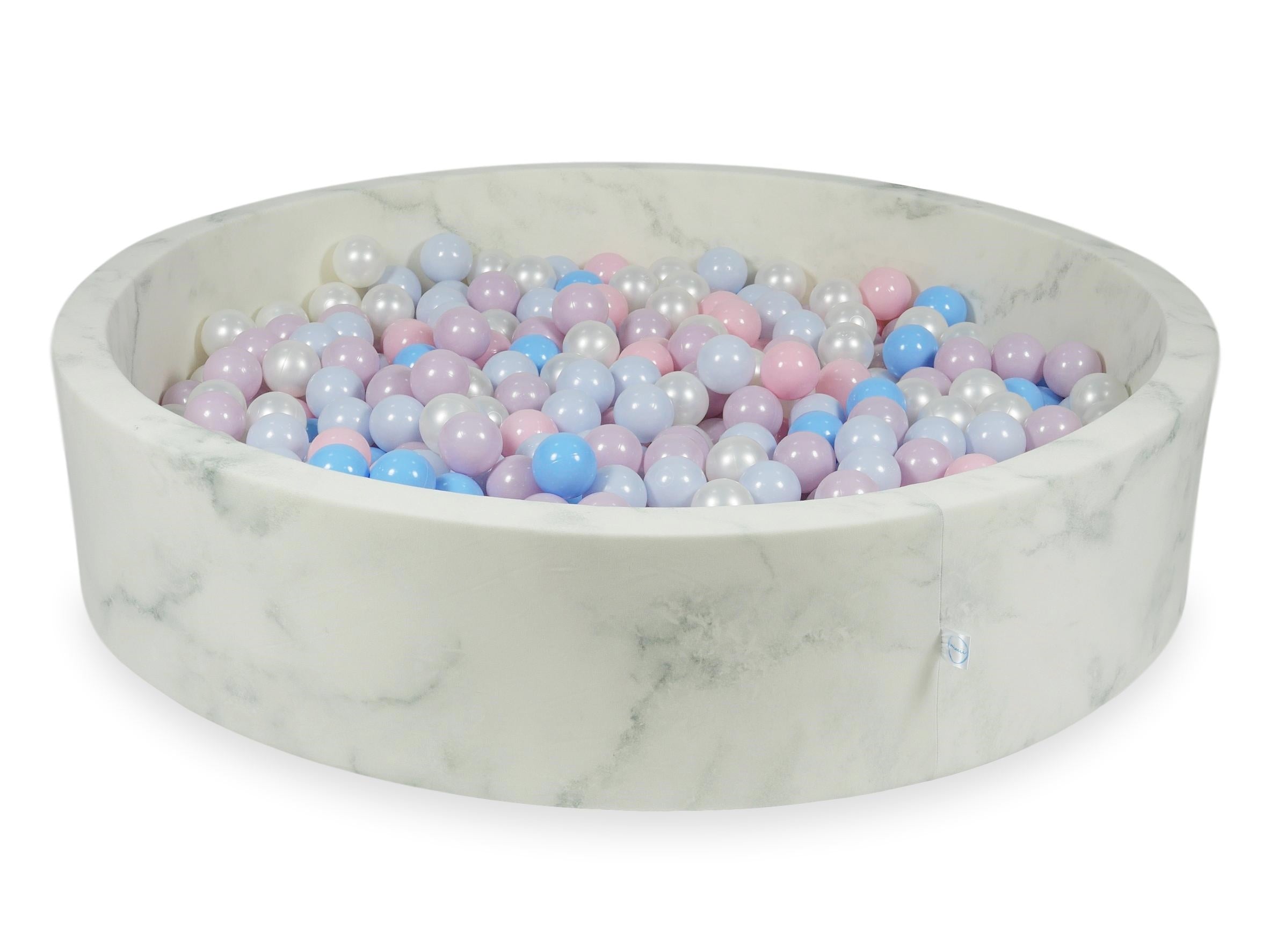 Ball pit with balls 130 × 30 cm velvet with 600 balls