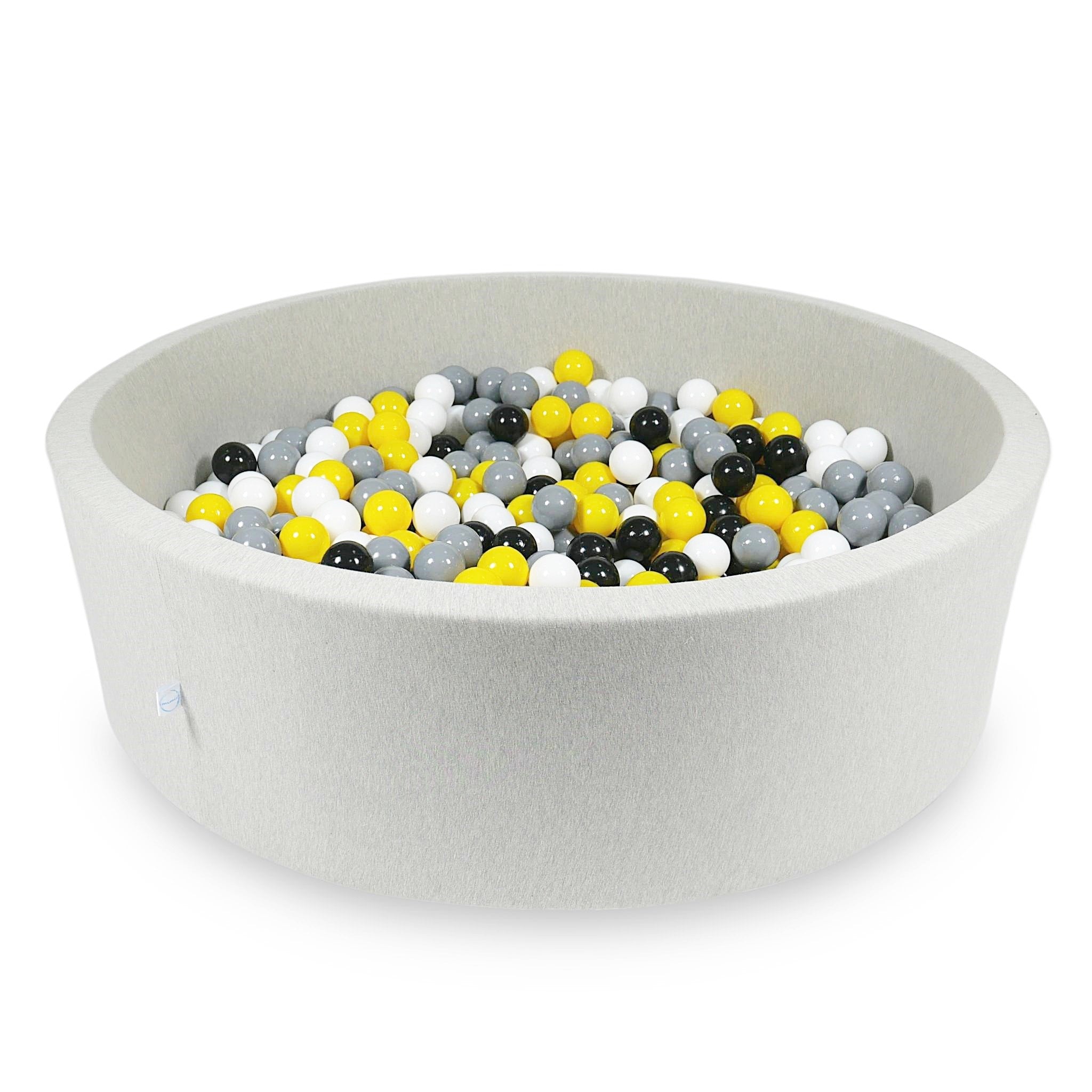 Ball pit with balls 130 × 40 cm light grey with 700 balls
