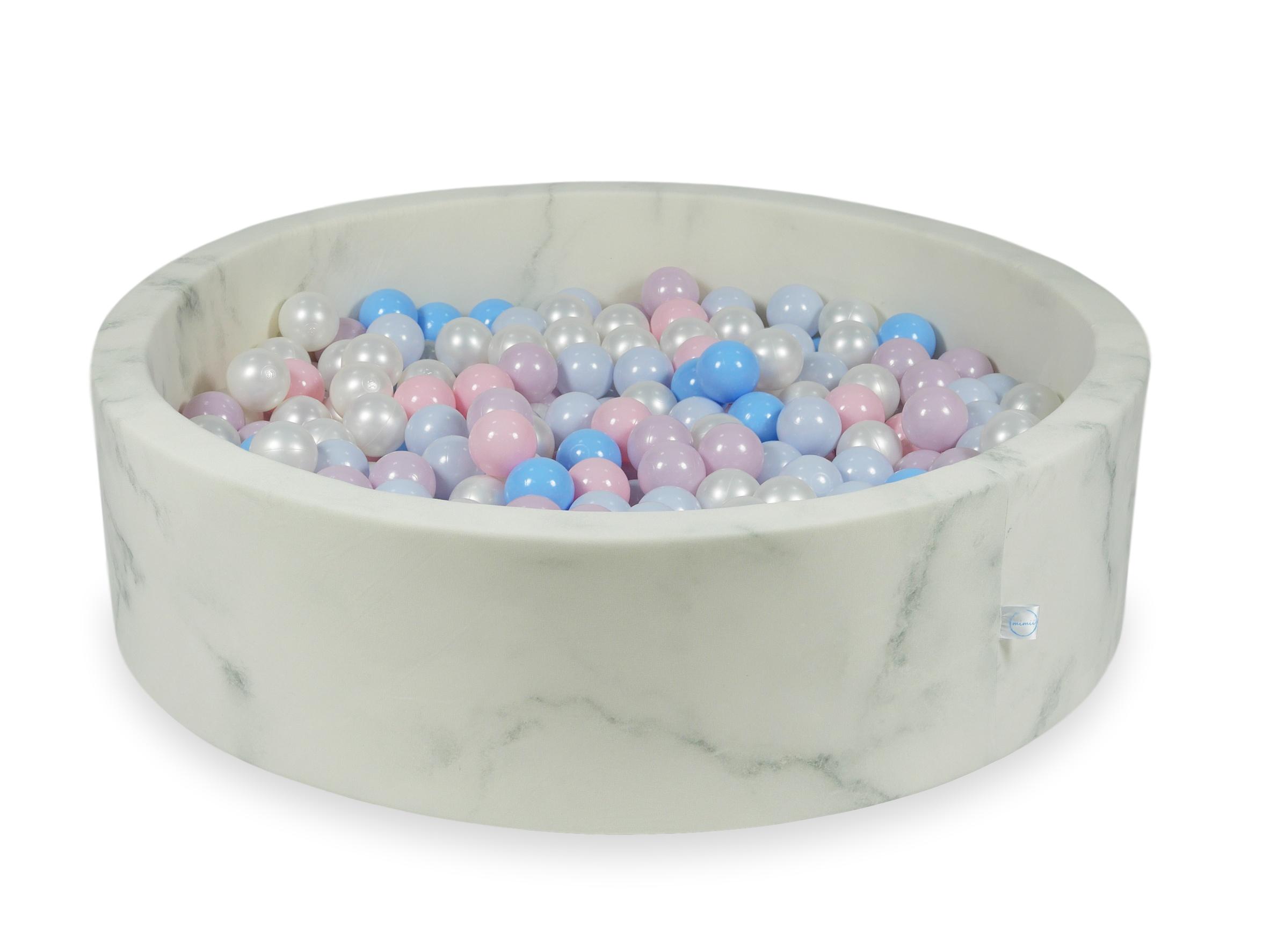 Ball pit with balls 110 × 30 cm velvet with 400 balls