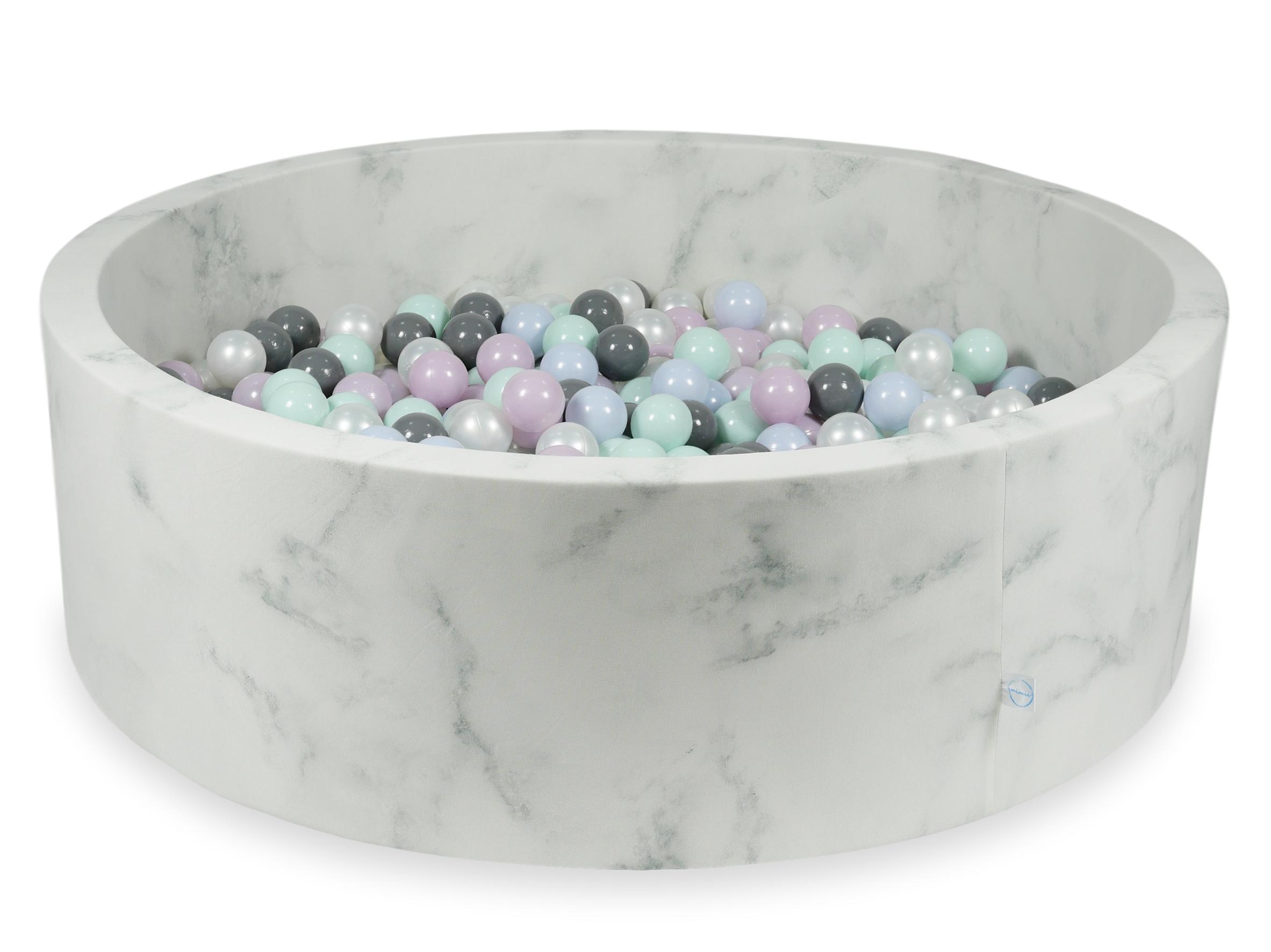 Ball pit with balls 130 × 40 cm velvet with 700 balls