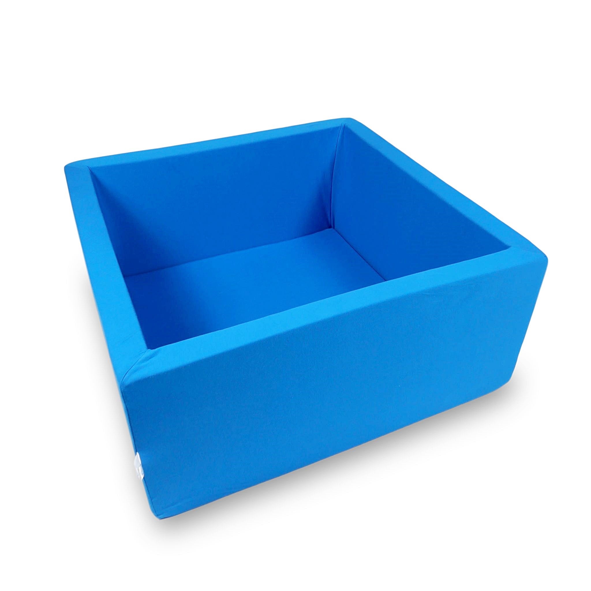 Kwadratowy suchy basen 90x90x40 cm niebieski bez piłek