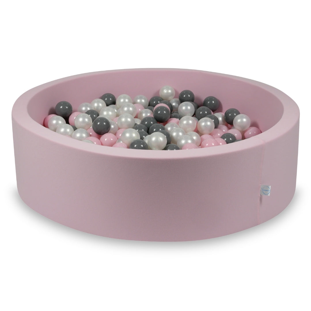 Mimii Bällebad in Puderrosa – rund, 110 × 30 cm, mit 400 Bällen