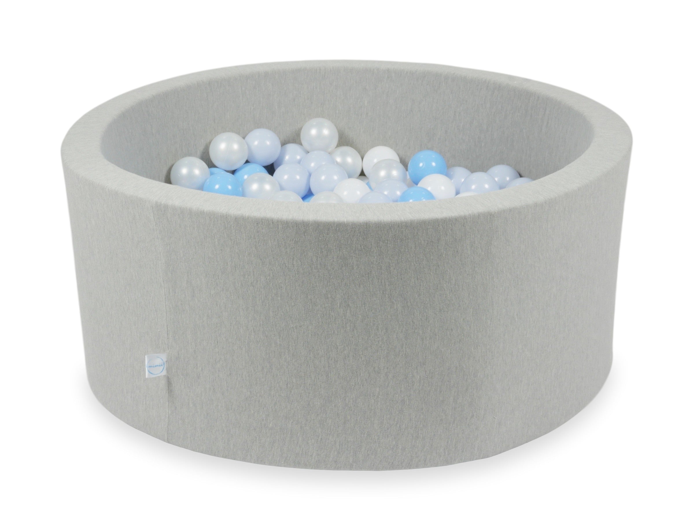 Ball pit with balls 90 × 40 cm light grey with 300 balls