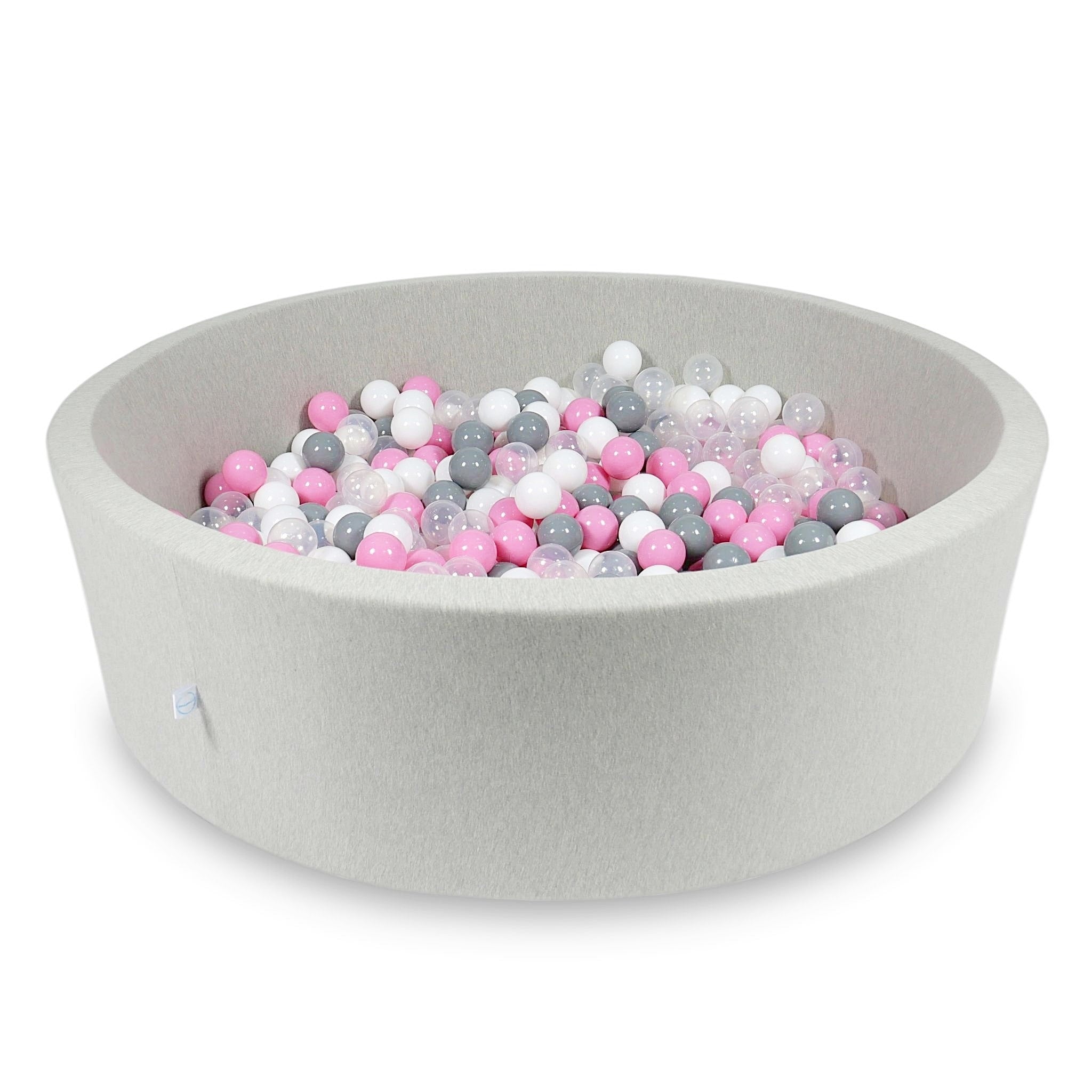 Ball pit with balls 130 × 40 cm light grey with 700 balls