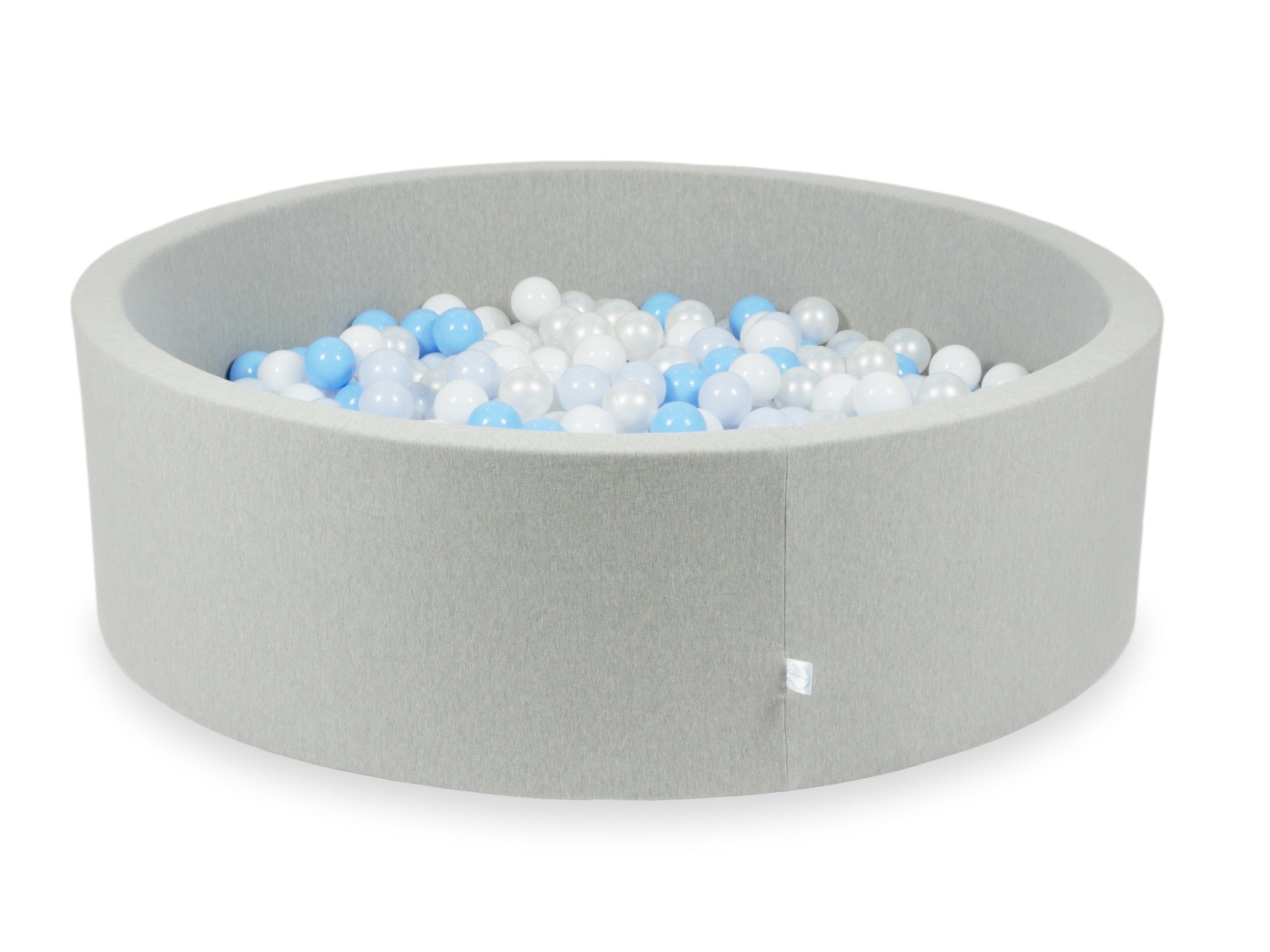 Ball pit with balls 130 × 40 cm light grey with 700 balls
