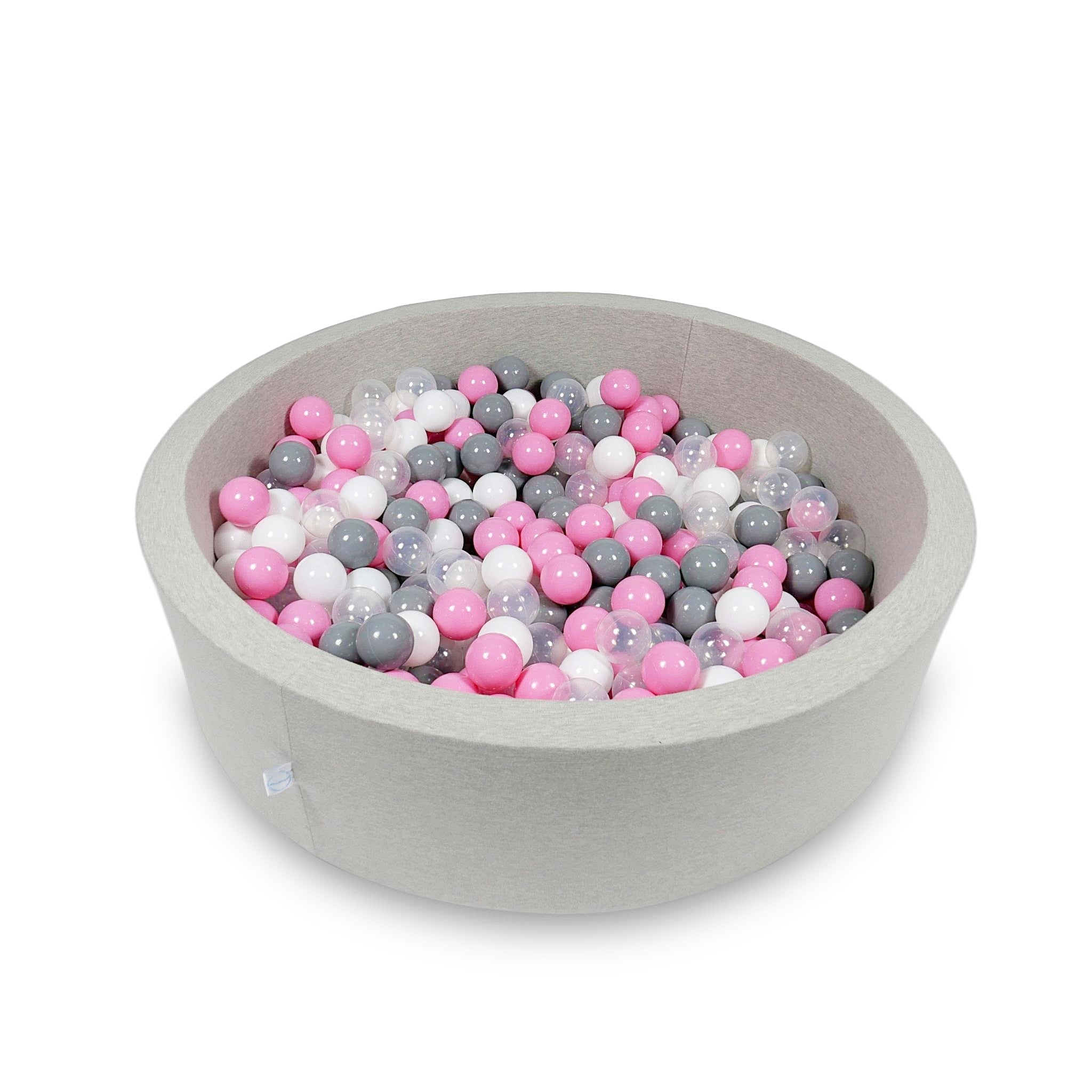 Ball pit with balls 110 × 30 cm light grey with 400 balls