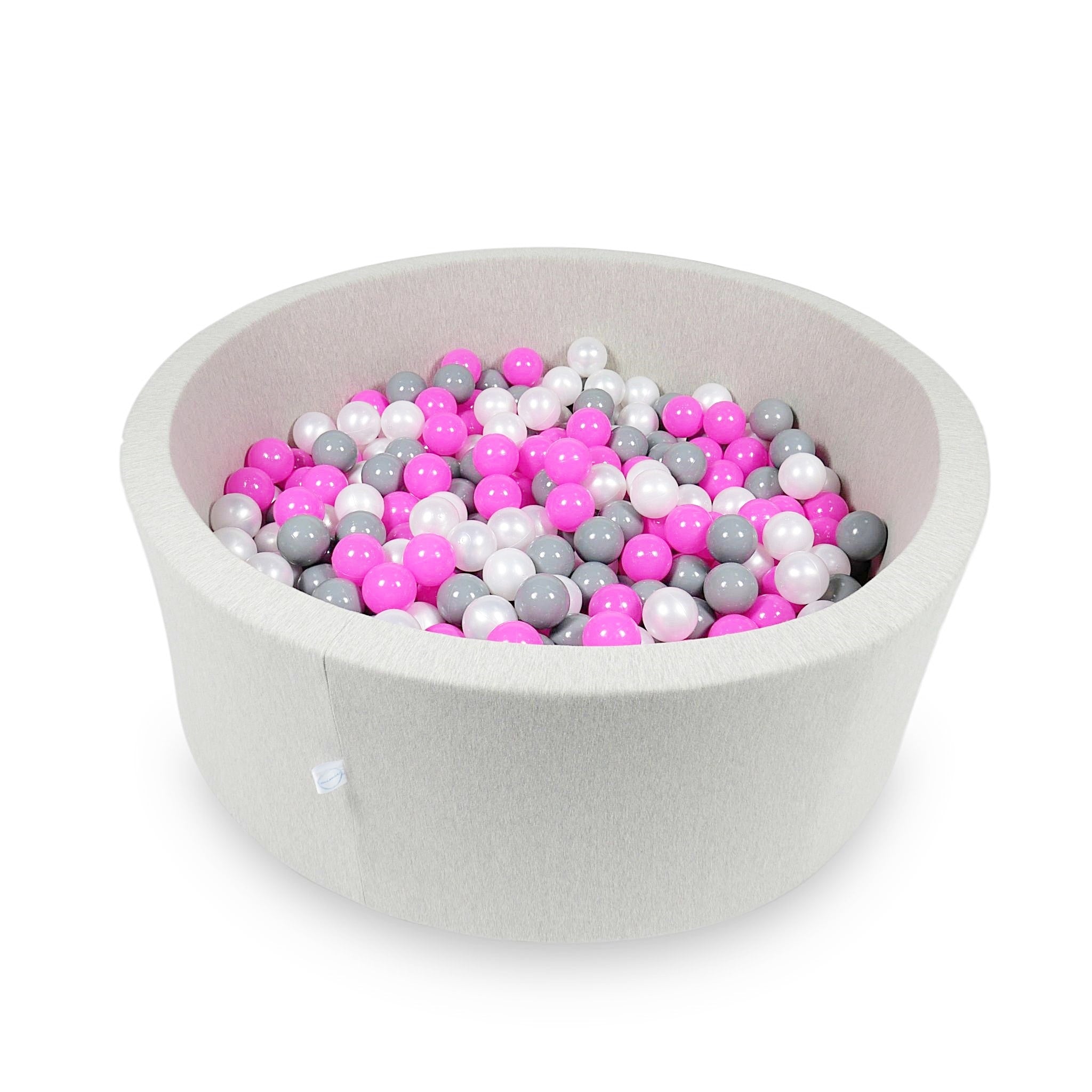 Ball pit with balls 110 × 40 cm light grey with 500 balls