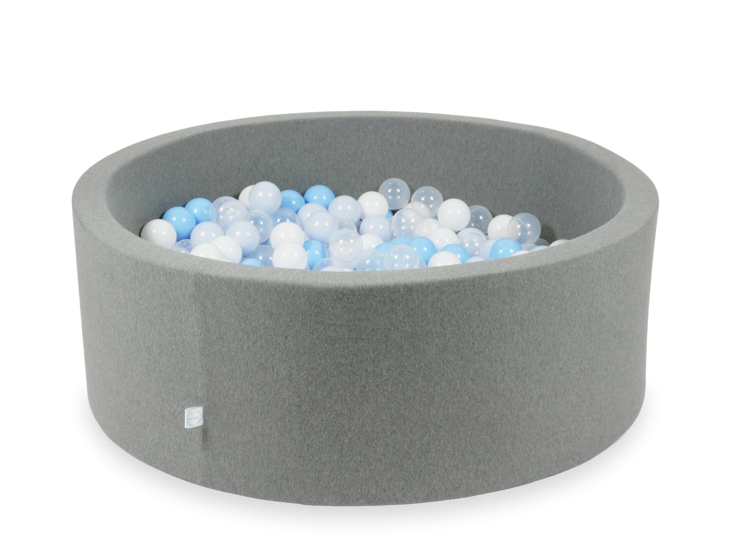 Ball pit with balls 110 × 40 cm grey with 500 balls