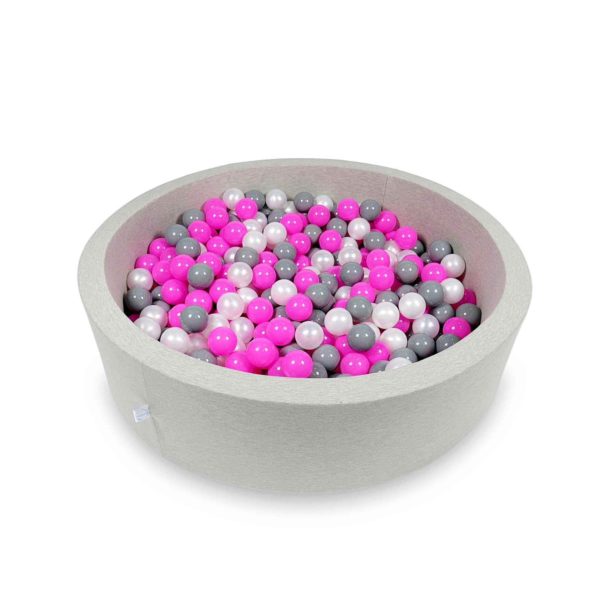 Ball pit with balls 110 × 30 cm light grey with 400 balls