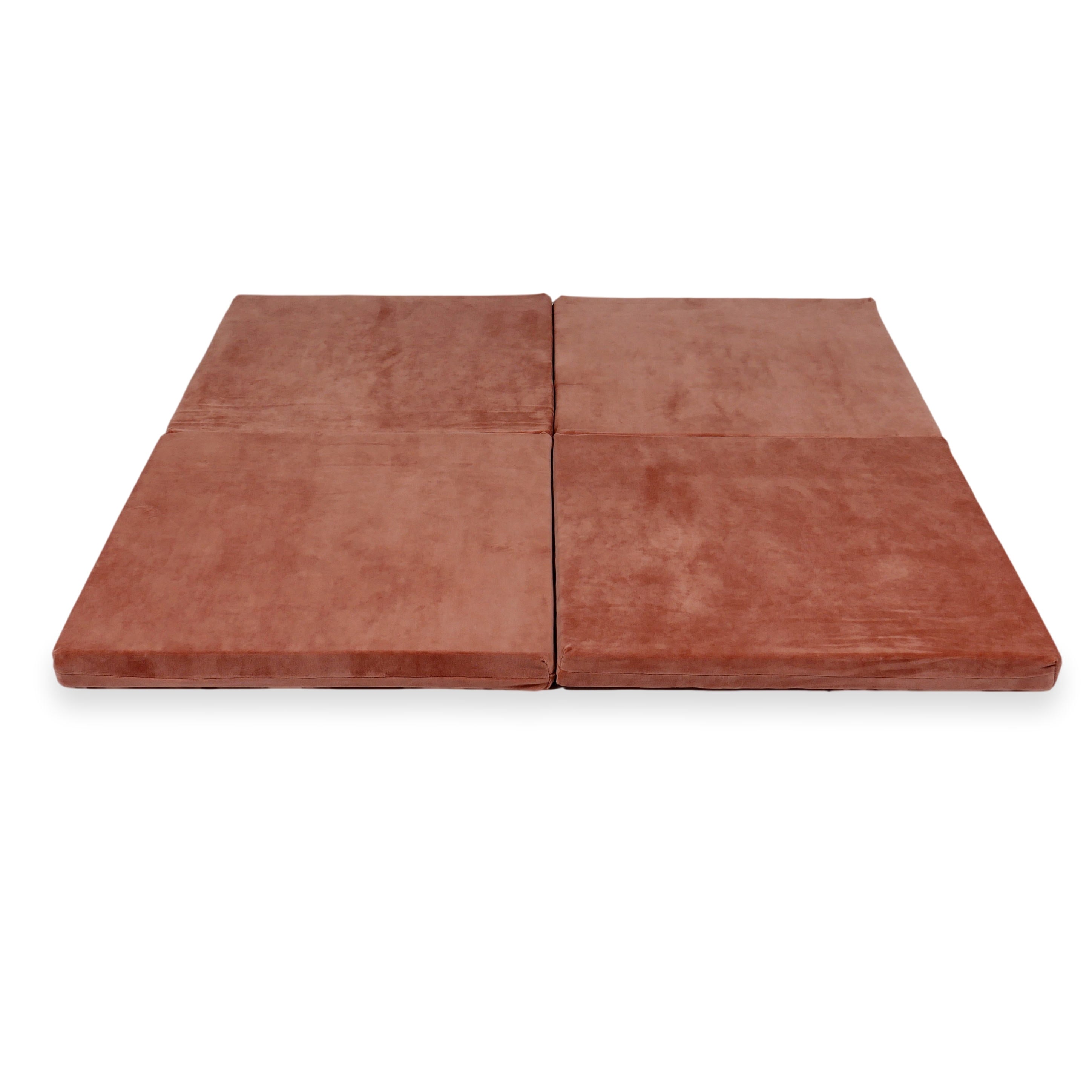 Mata do zabawy dla niemowląt kwadratowa składana 120x120 cm Velvet Soft
