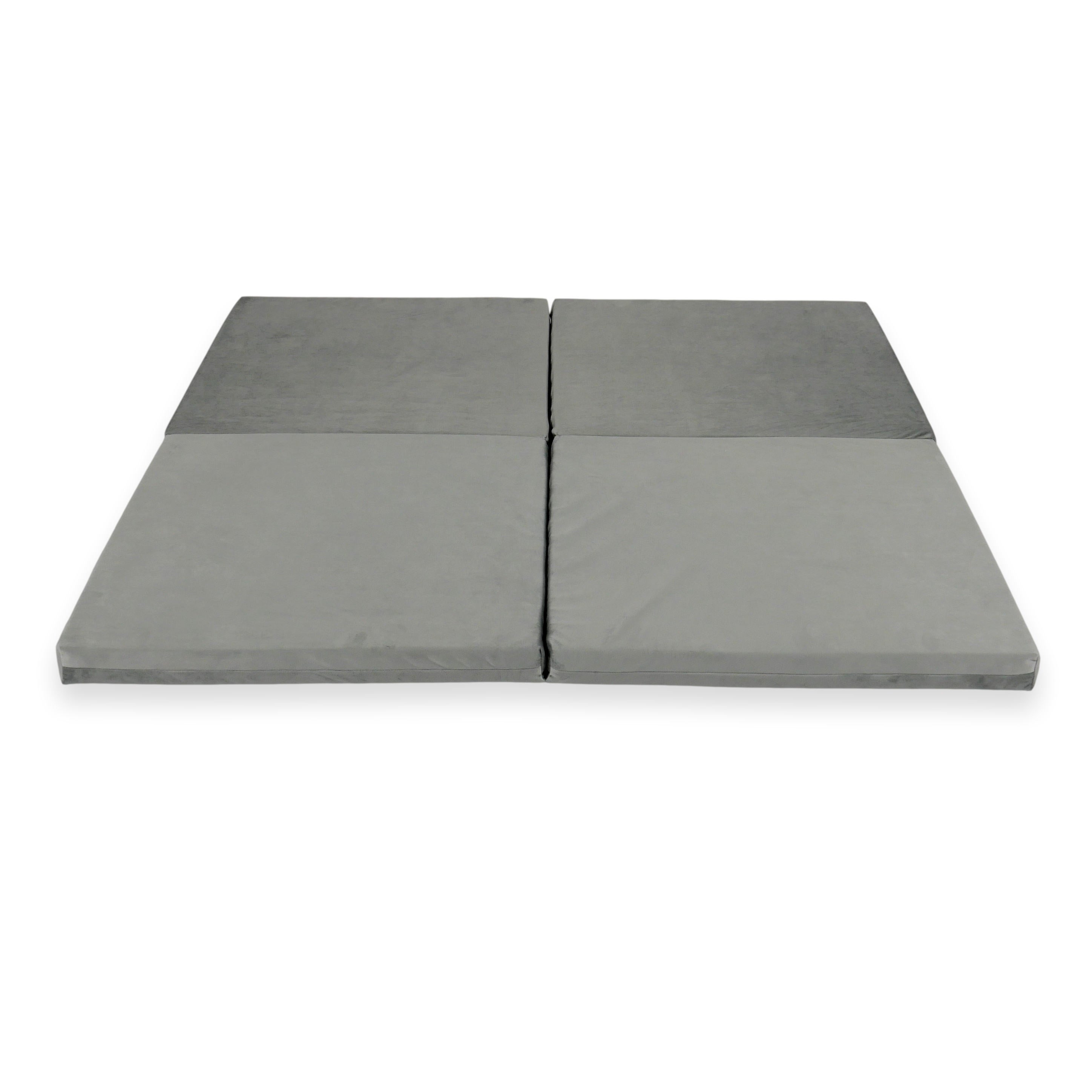 Mimii Baby-Spielmatte, quadratisch und faltbar, 120 × 120 cm, aus Samt