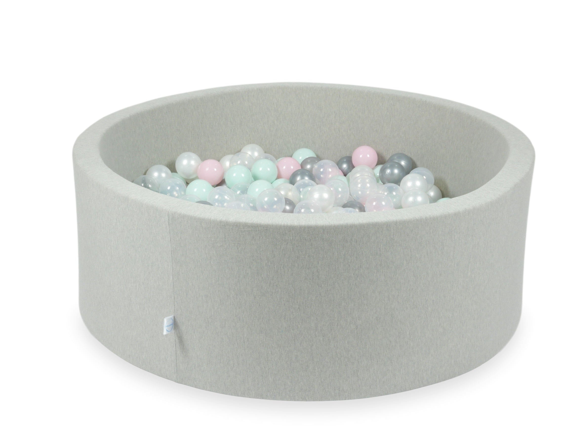 Ball pit with balls 110 × 40 cm light grey with 500 balls