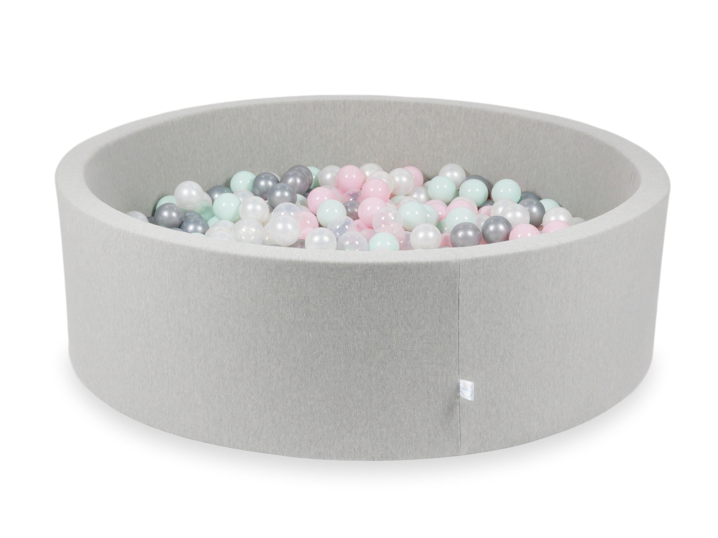 Ball pit with balls 130 × 40 cm light grey with 700 balls