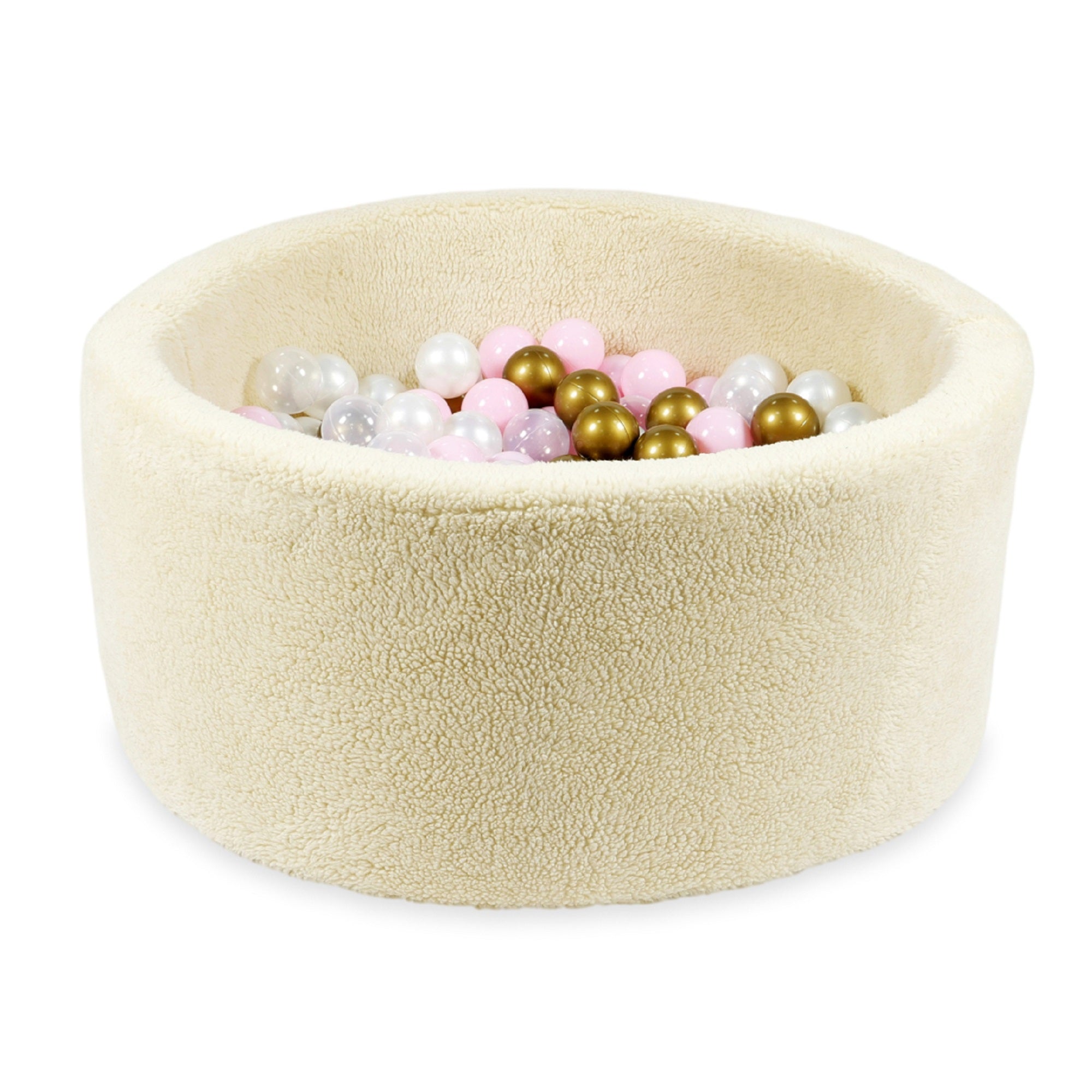 Ball pit with balls 90 × 40 cm teddy beige with 300 balls