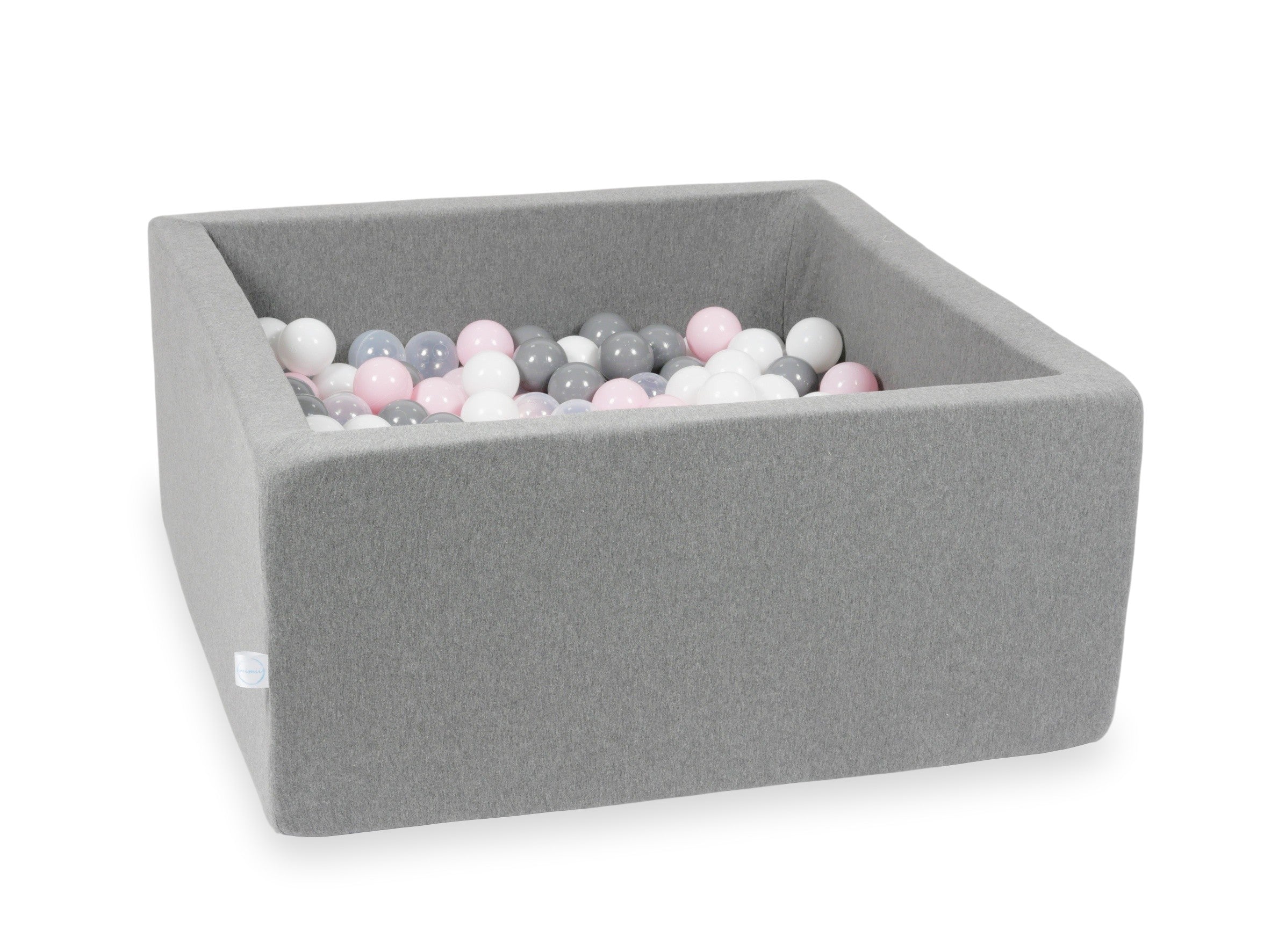 Square ball pit with balls 90 × 90 × 40 cm grey + 400 balls