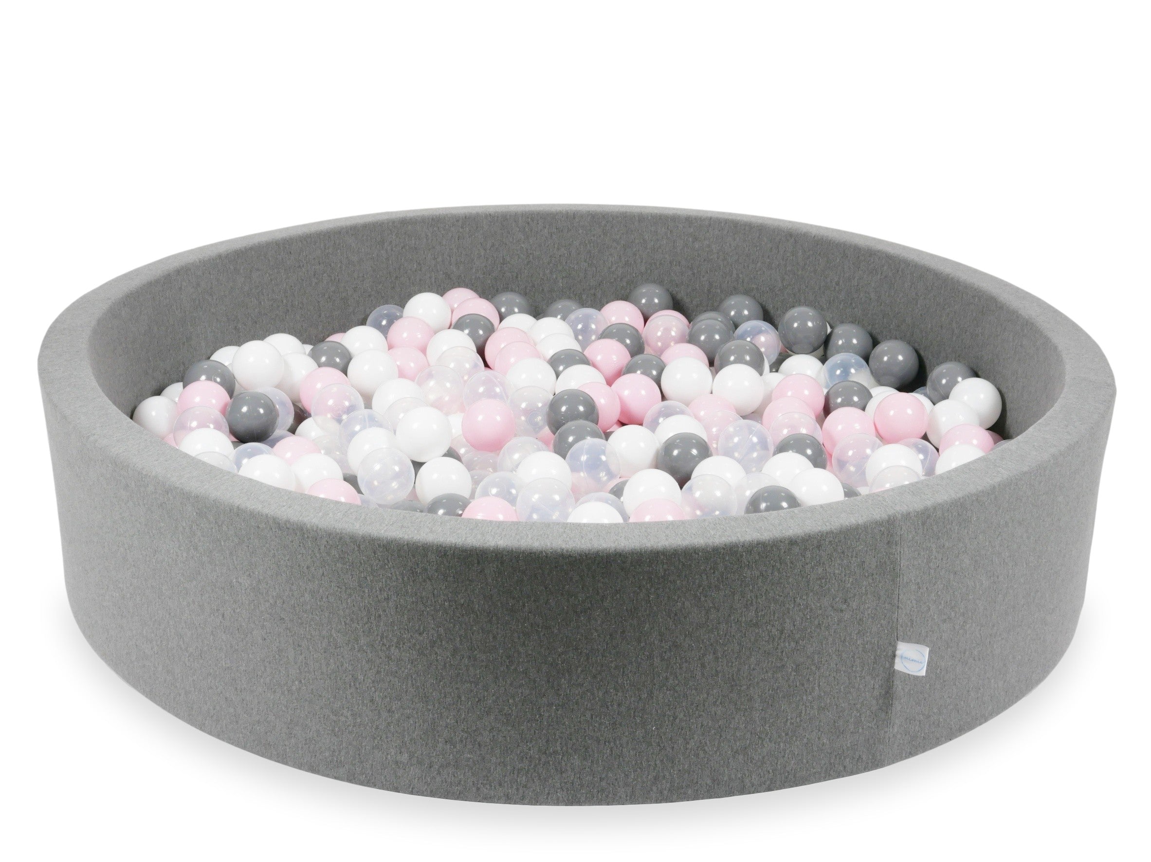 Ball pit with balls 130 × 30 cm grey with 600 balls