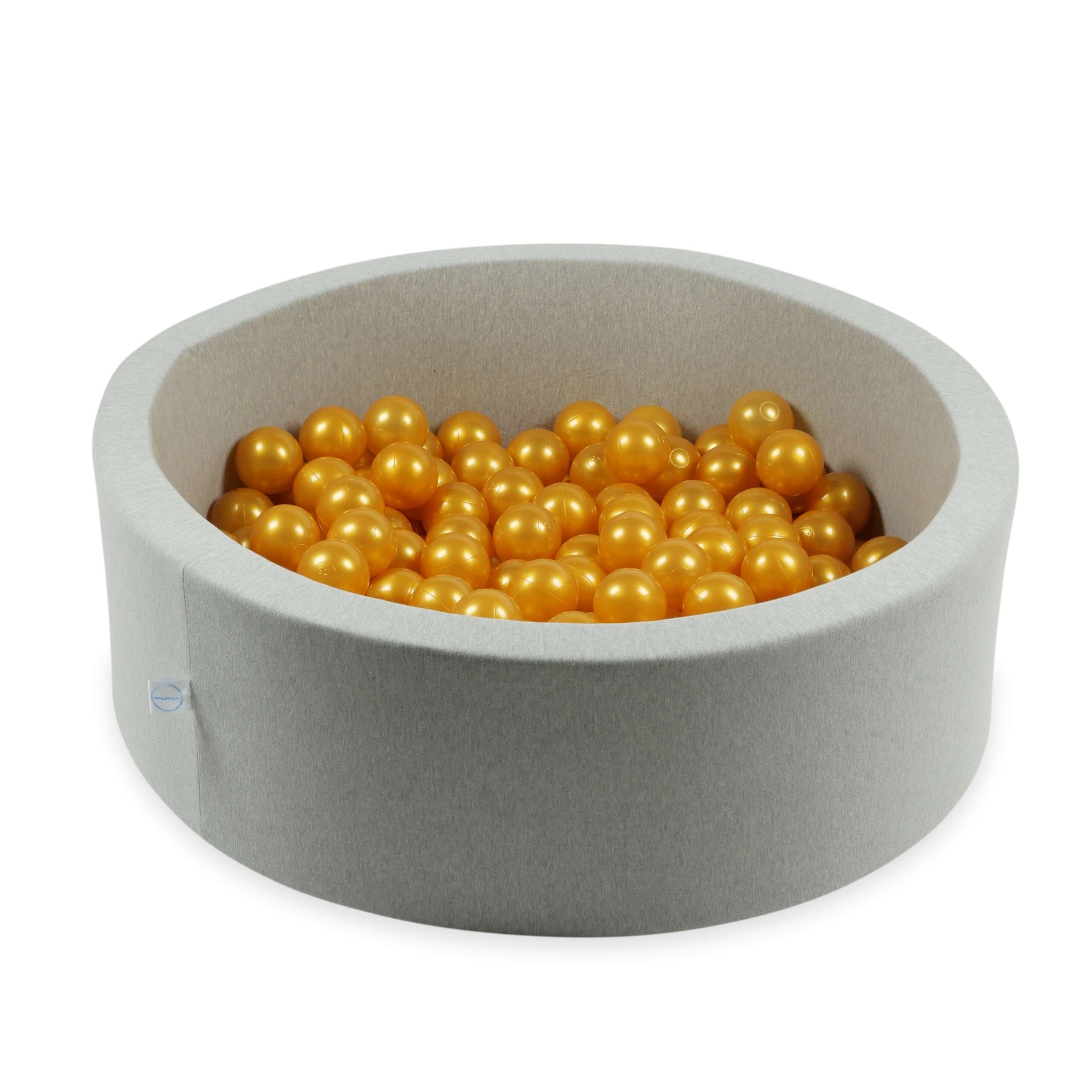 Piłeczki do suchego basenu Ø 7 cm – 25 szt. – złote