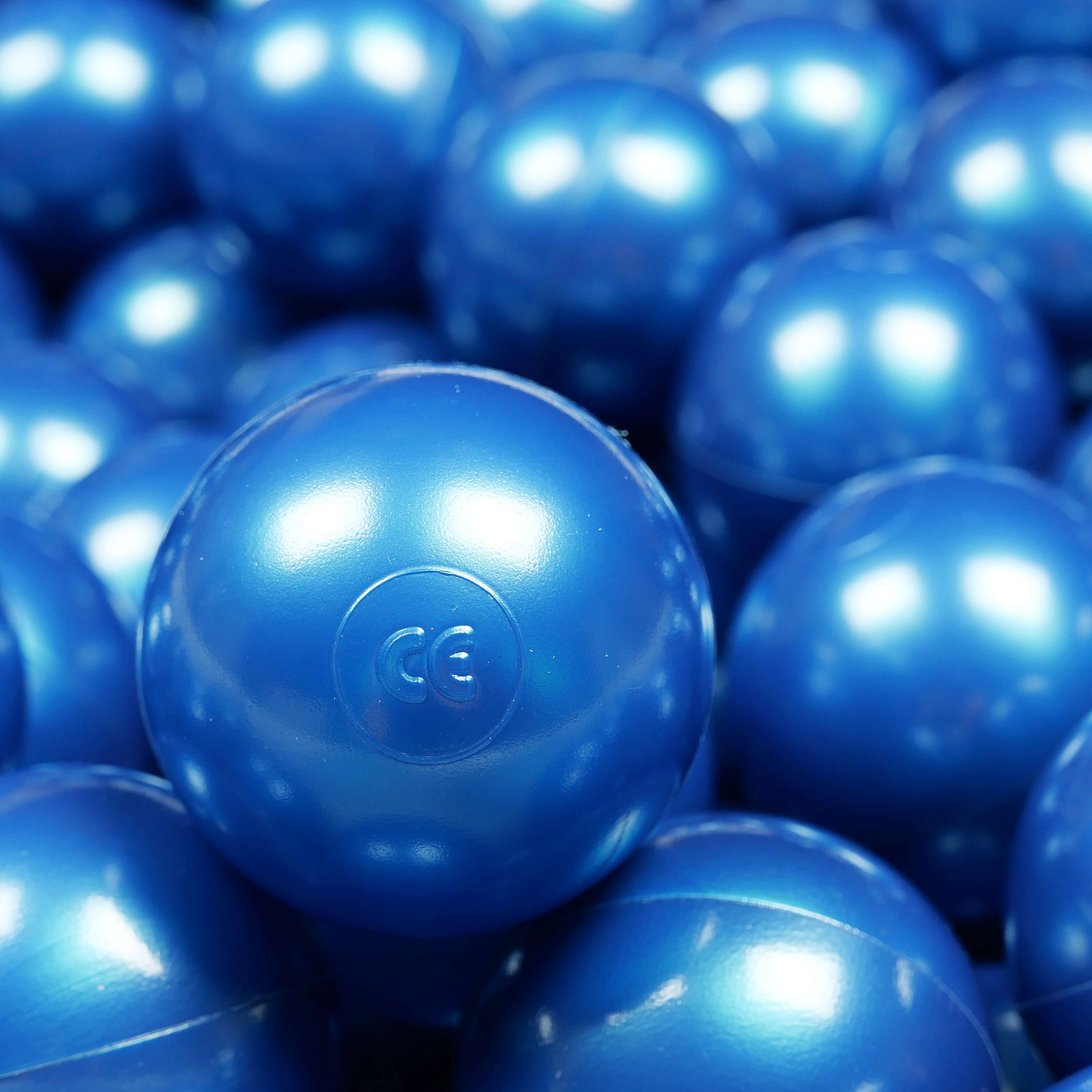 Ball pit balls Ø 7 cm – 100 pcs. – Metallic blue