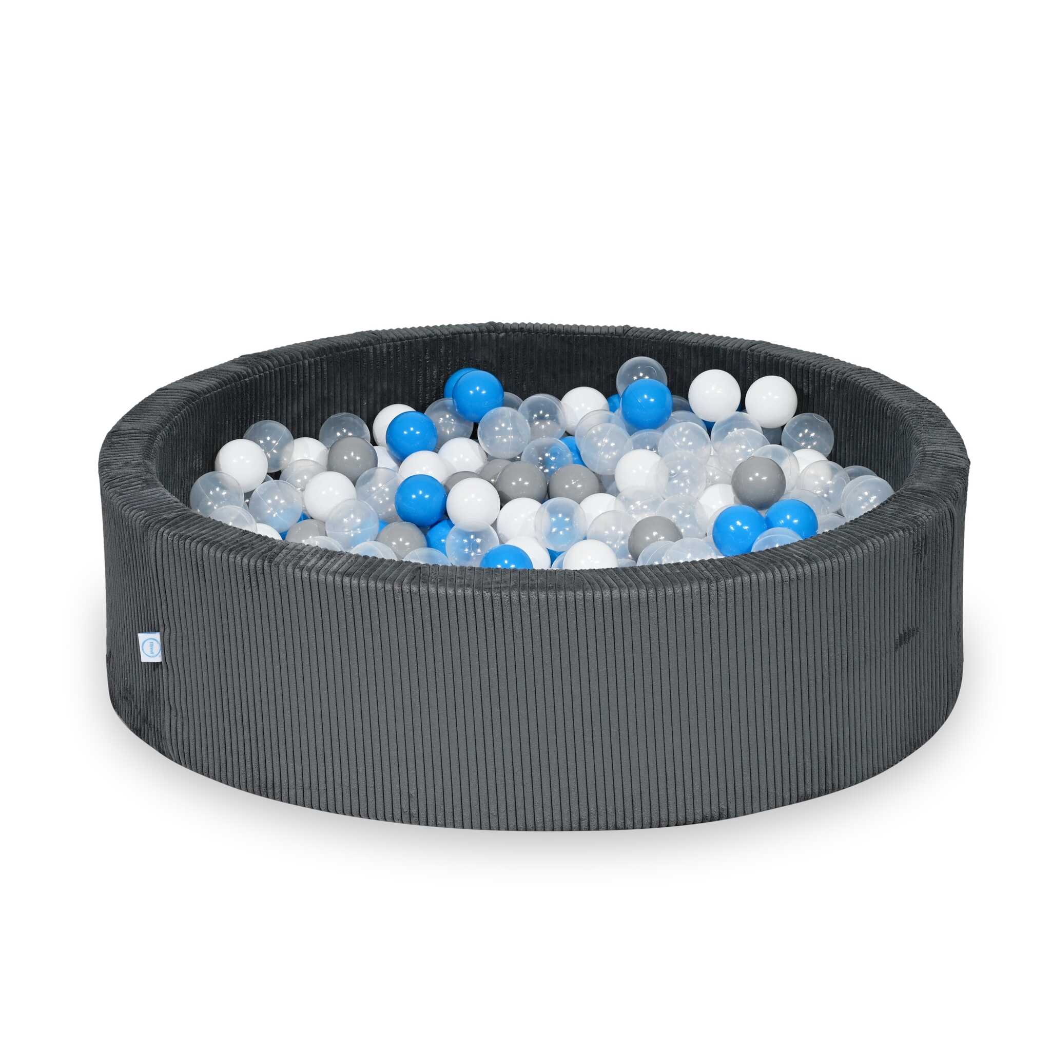 Ball pit with balls 110 × 30 cm corduroy graphite with 400 balls