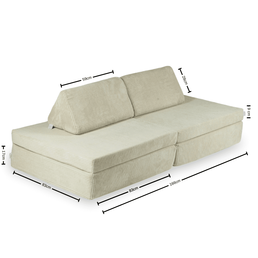 Sofa do zabawy Montessori Standard Boucle Biały