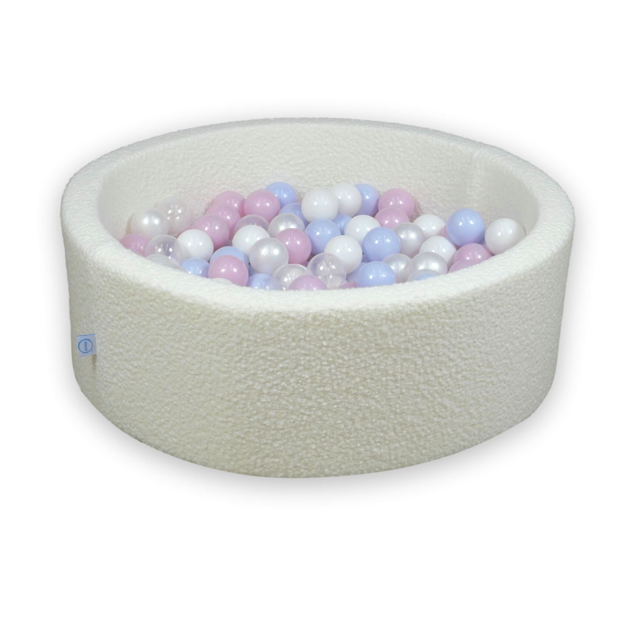 Basen z kulkami bouclé biała 90x30 cm z 200 piłkami