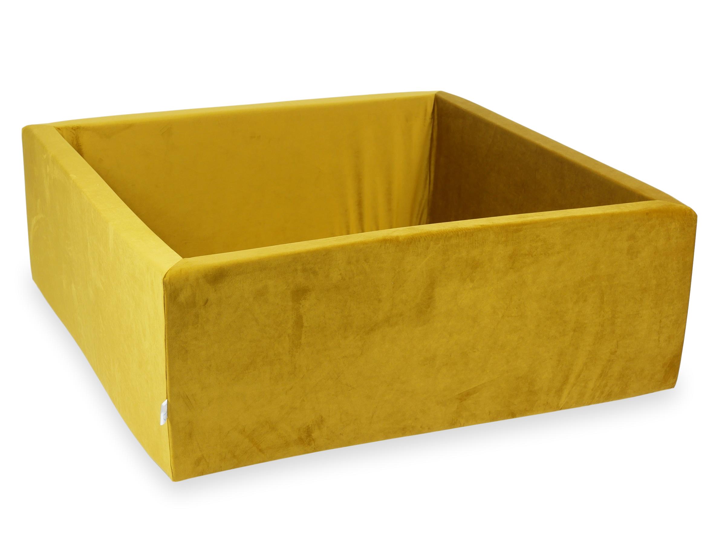 Square ball pit 110 × 110 × 40 cm velvet without balls