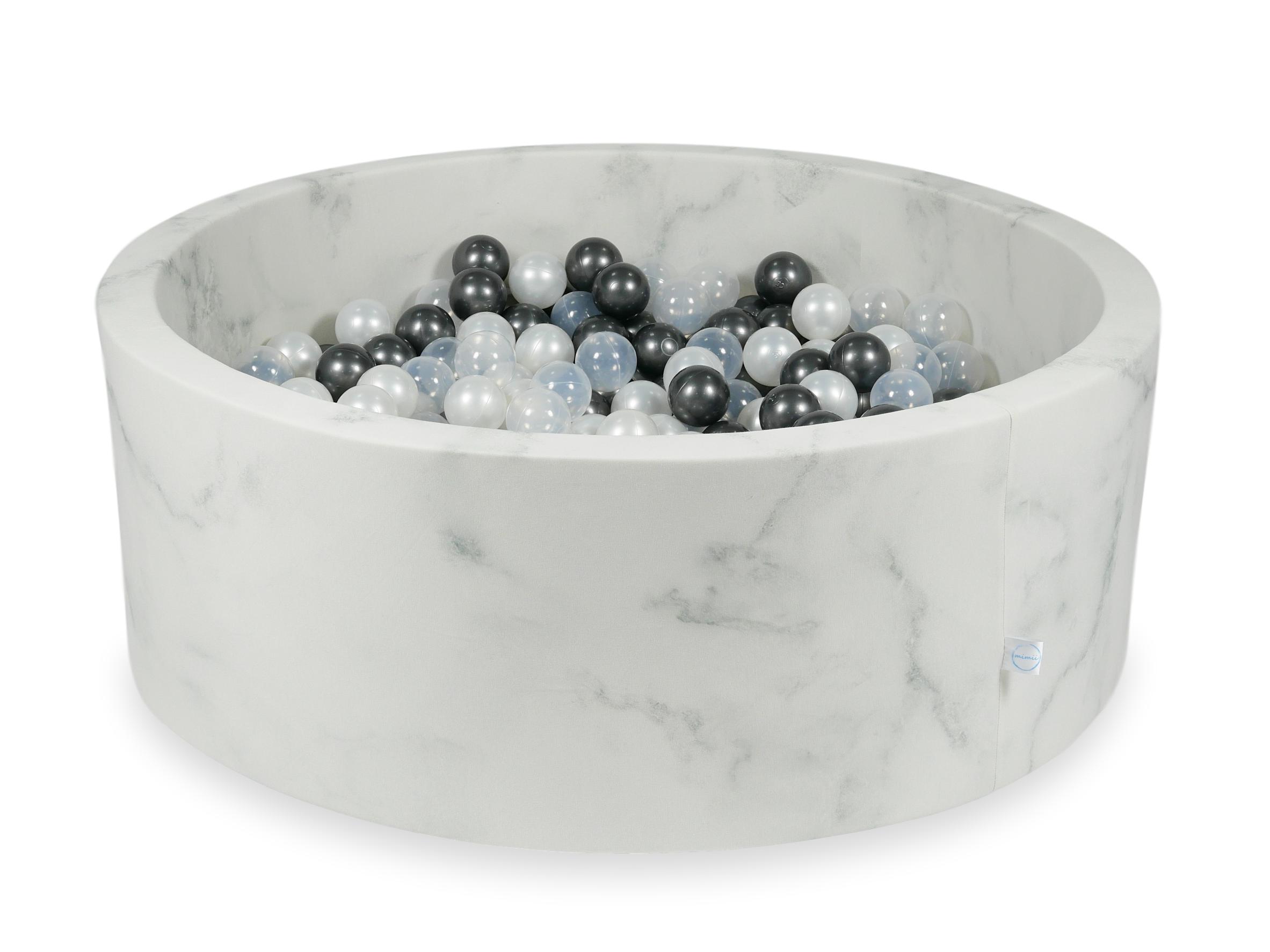 Ball pit with balls 110 × 40 cm velvet with 500 balls