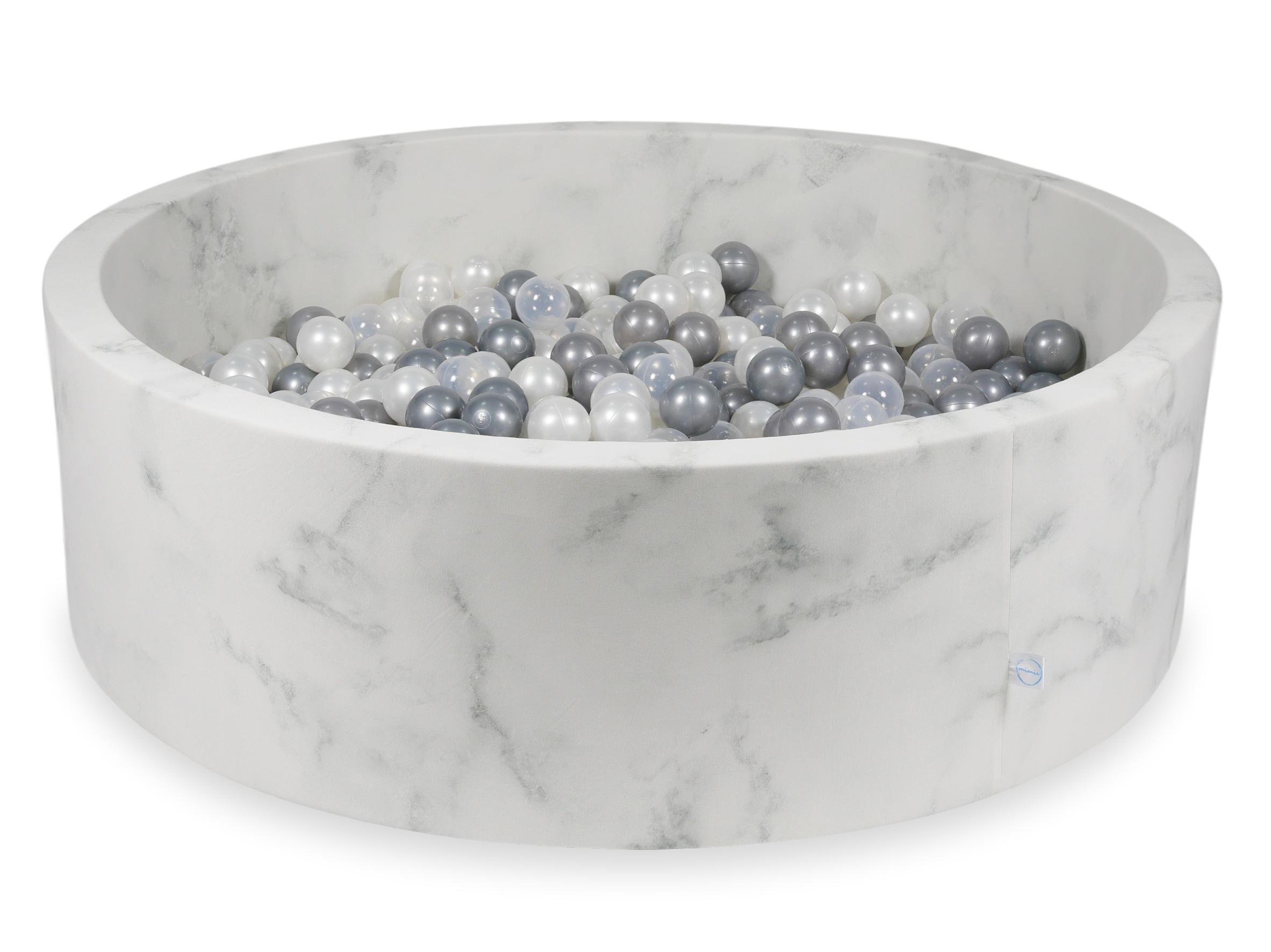 Ball pit with balls 130 × 40 cm velvet with 700 balls