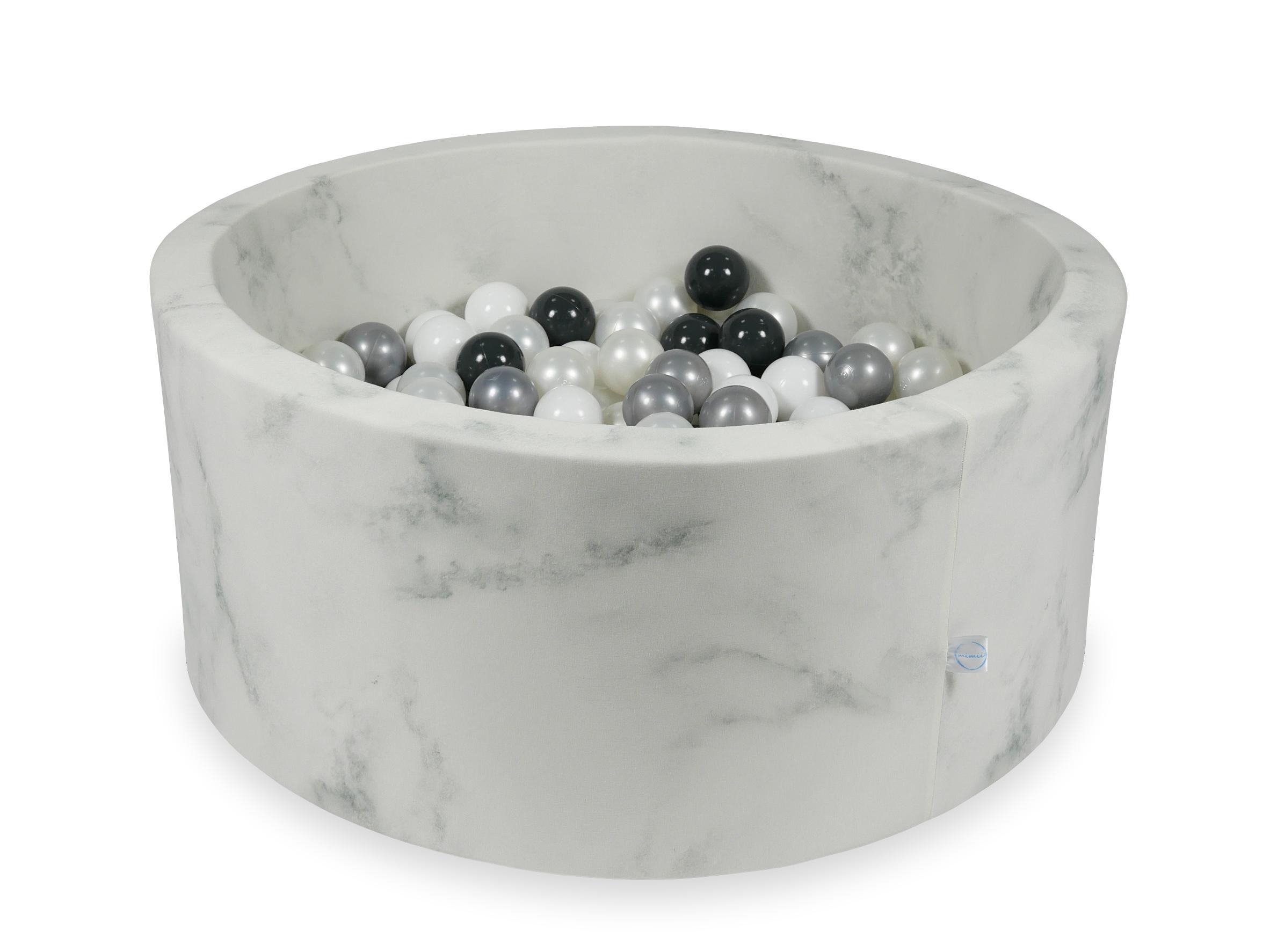 Ball pit with balls 90 × 40 cm velvet with 300 balls
