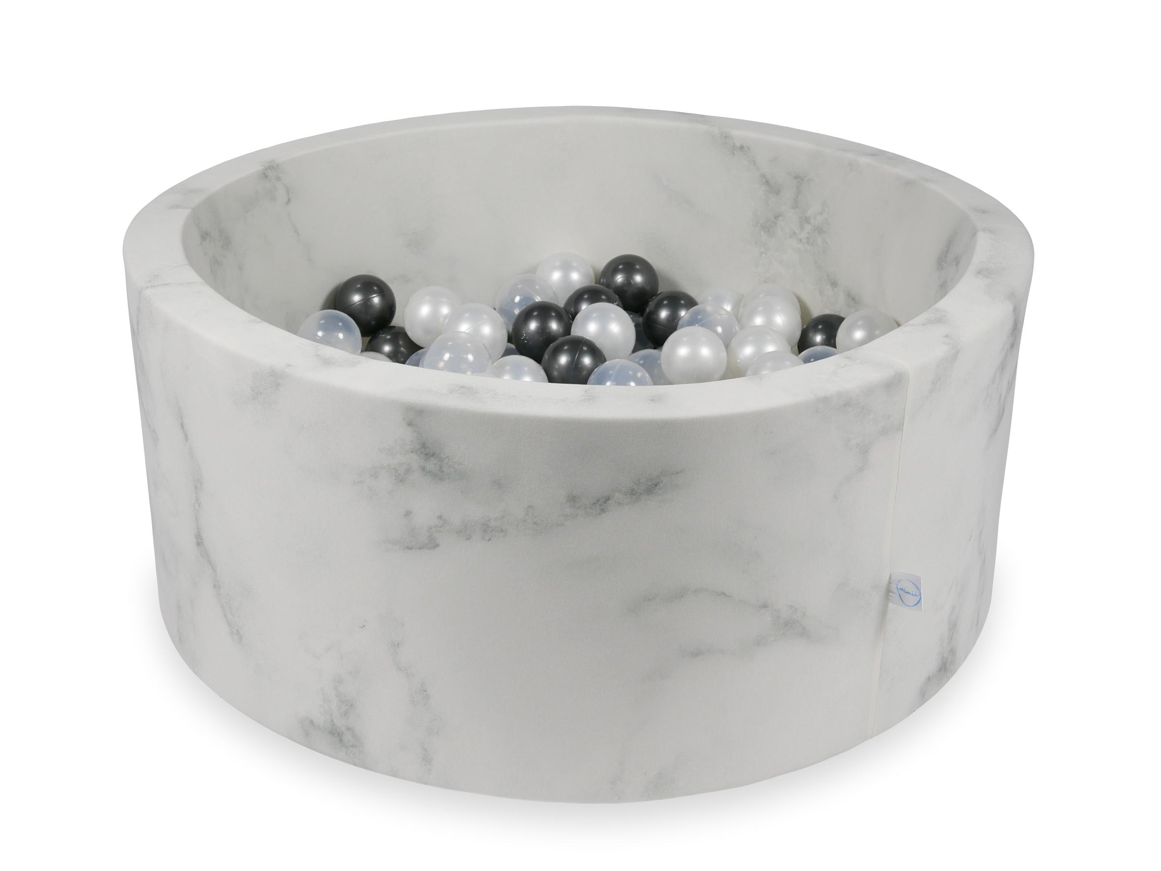 Ball pit with balls 90 × 40 cm velvet with 300 balls
