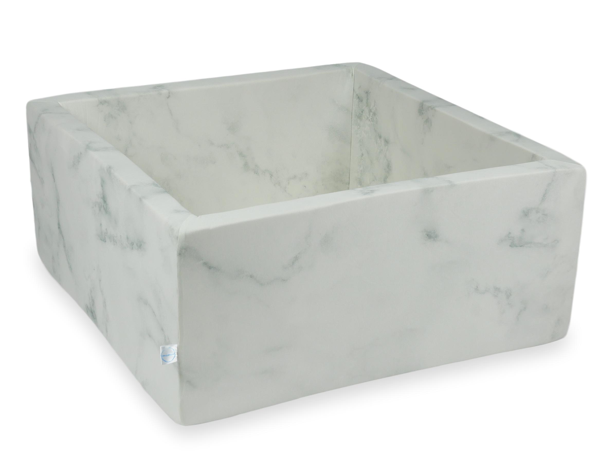 Kwadratowy suchy basen 90x90x40 cm marmur bez piłek