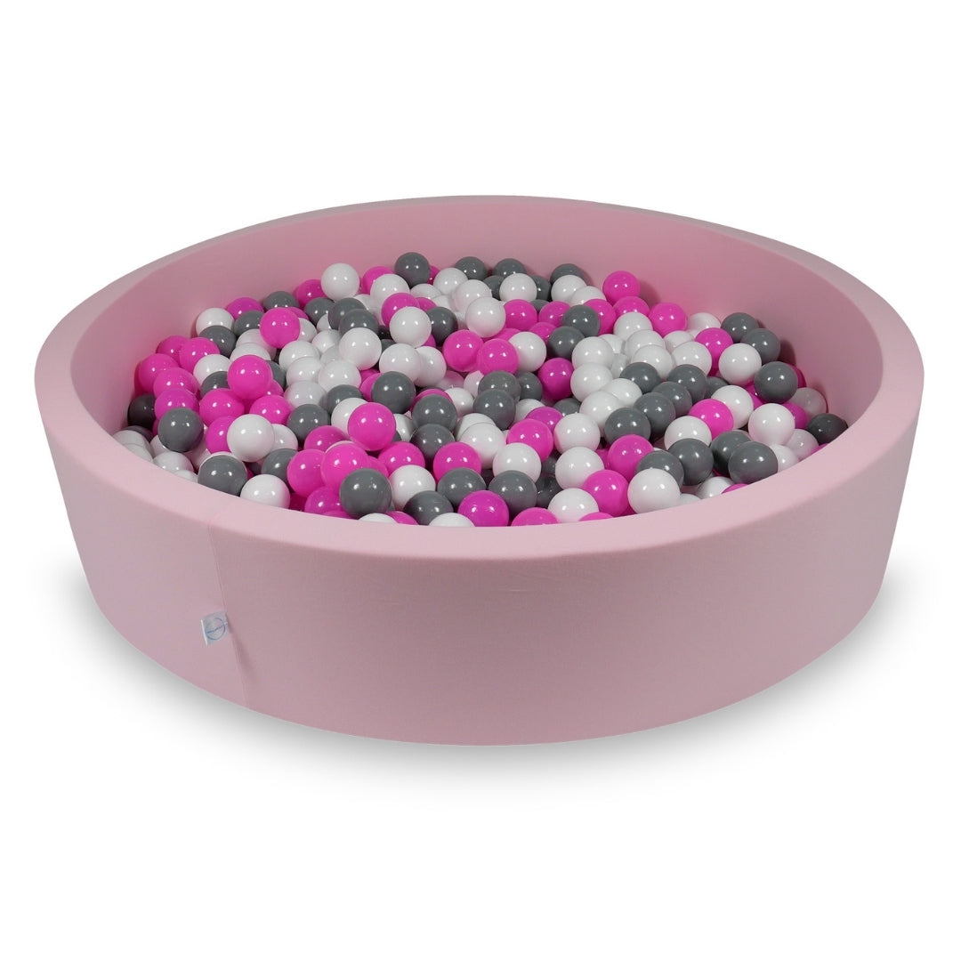 Ball pit with balls 130 × 30 cm powder pink with 600 balls