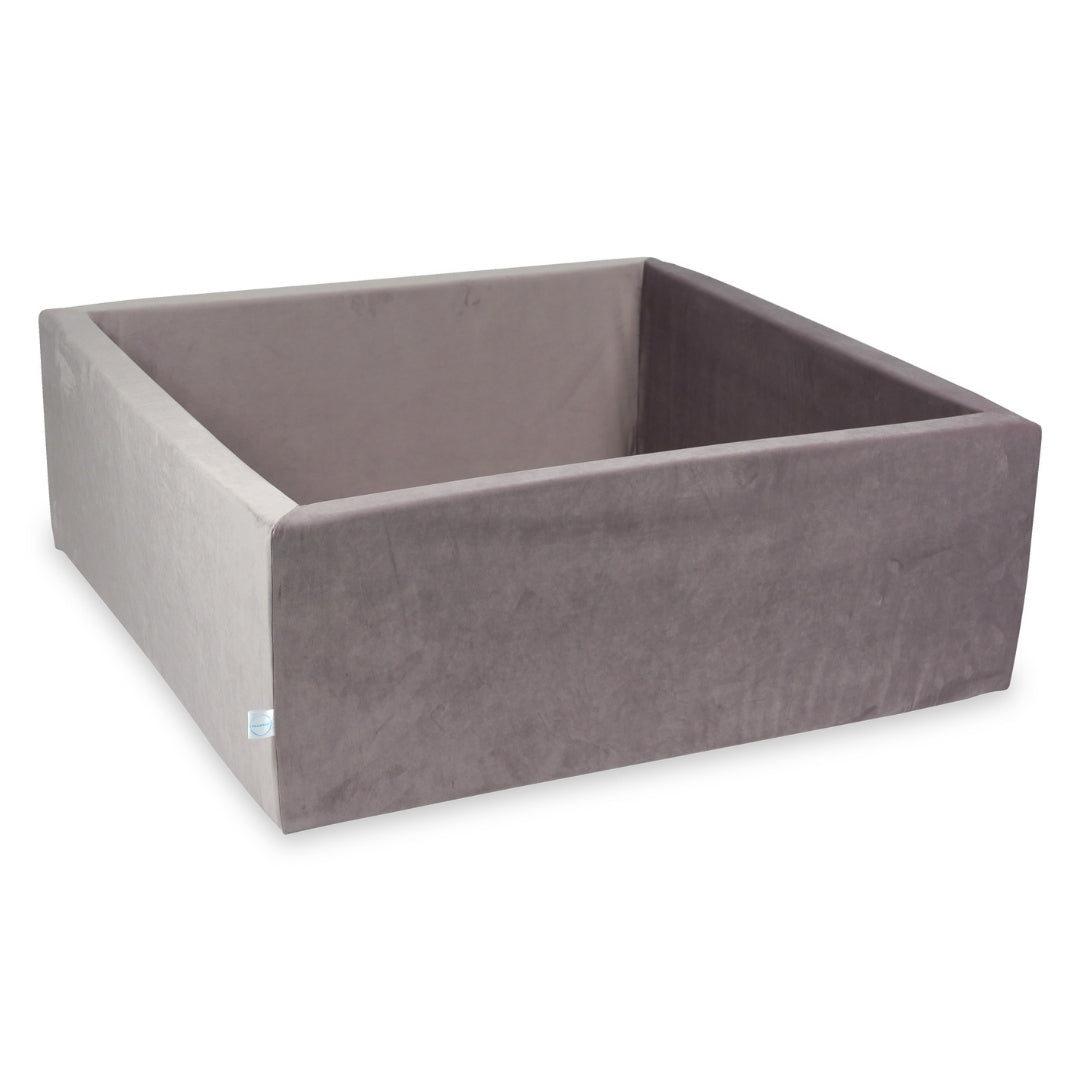 Square ball pit 110 × 110 × 40 cm velvet lilac without balls