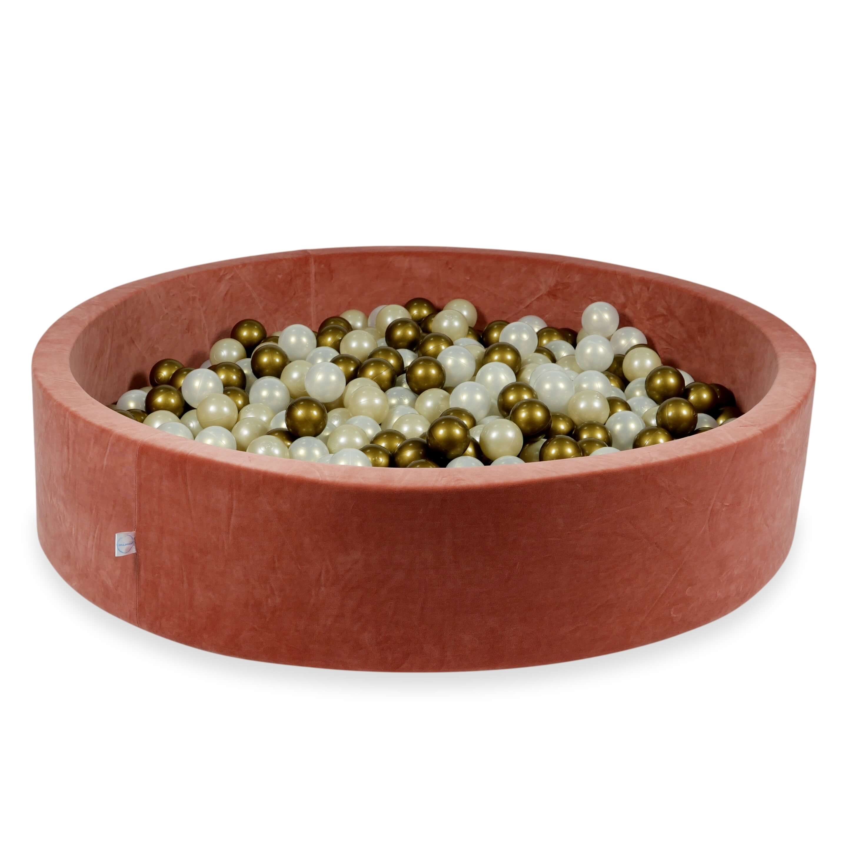 Ball pit with balls 130 × 30 cm Velvet Soft with 600 balls