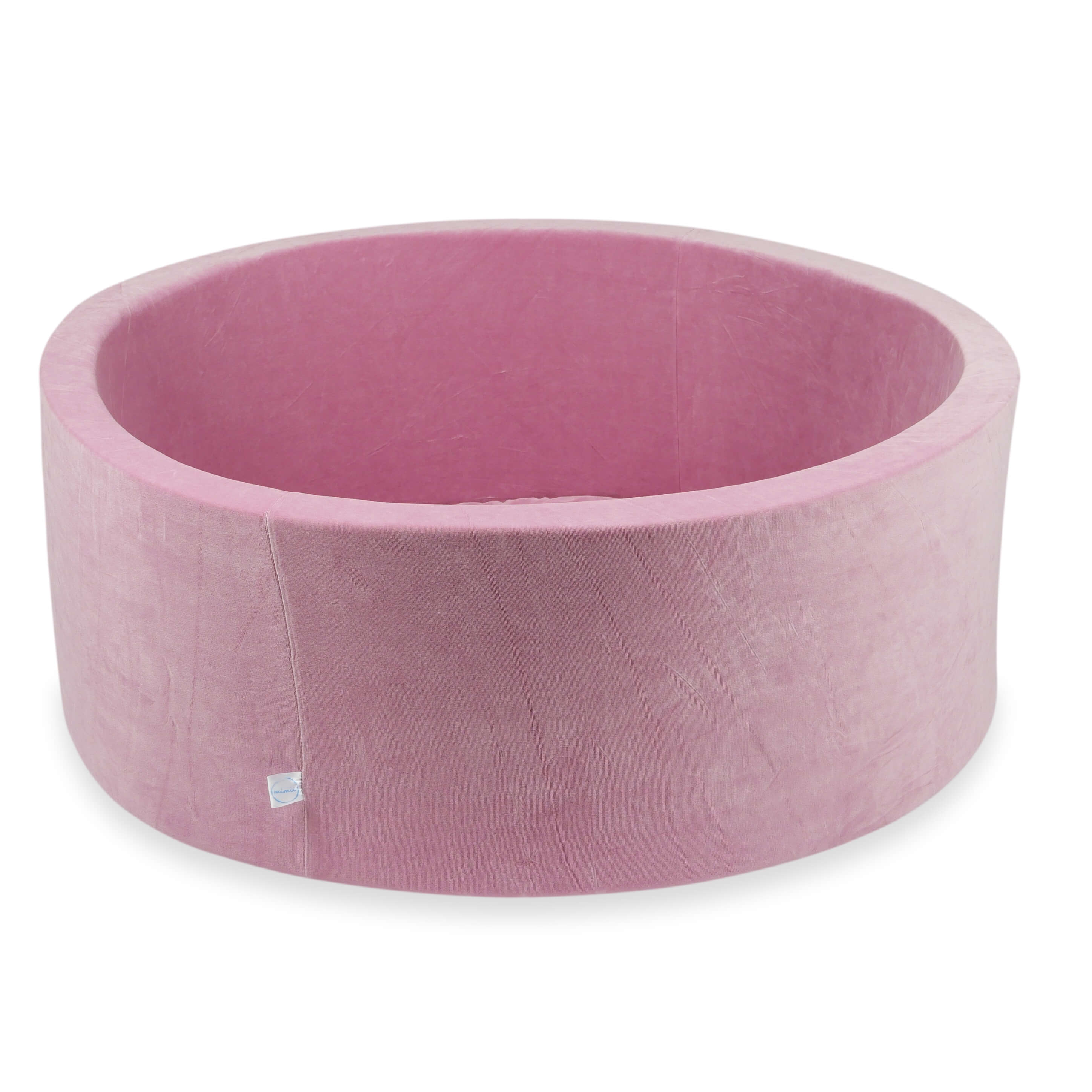 Mimii Bällebad aus Velvet Soft in Rosa – rund, 110 × 40 cm, ohne Bälle