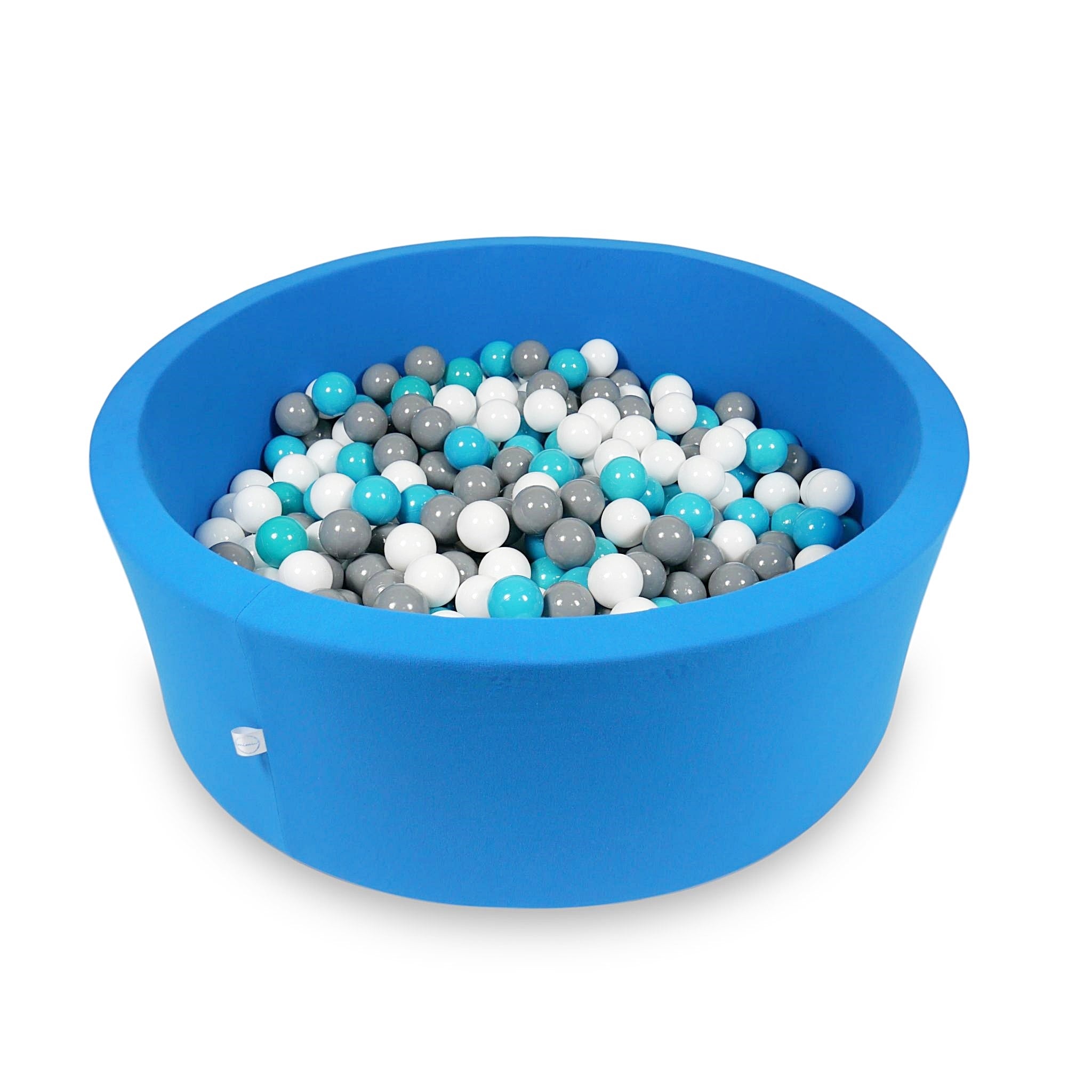 Mimii Bällebad in Blau – rund, 110 × 40 cm, mit 500 Bällen