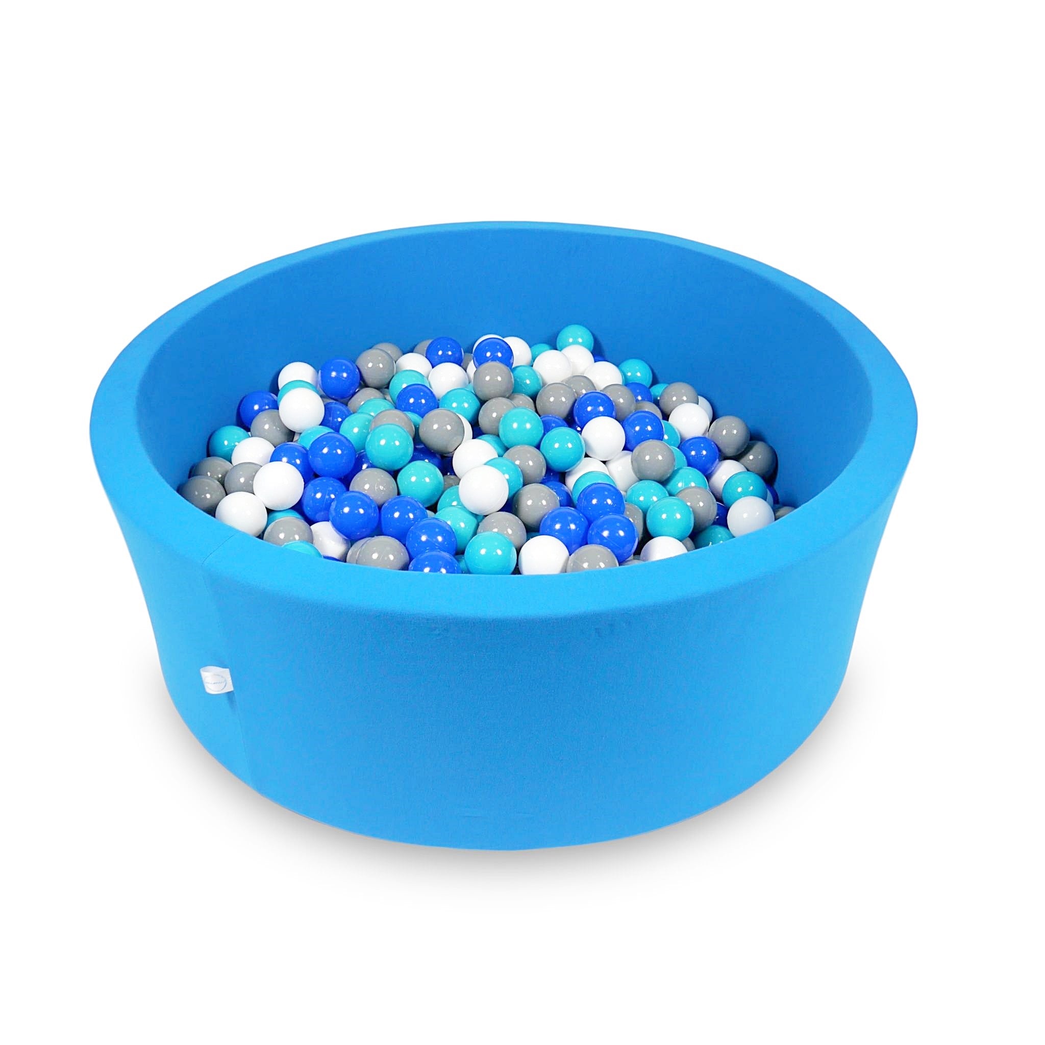 Mimii Bällebad in Blau – rund, 110 × 40 cm, mit 500 Bällen
