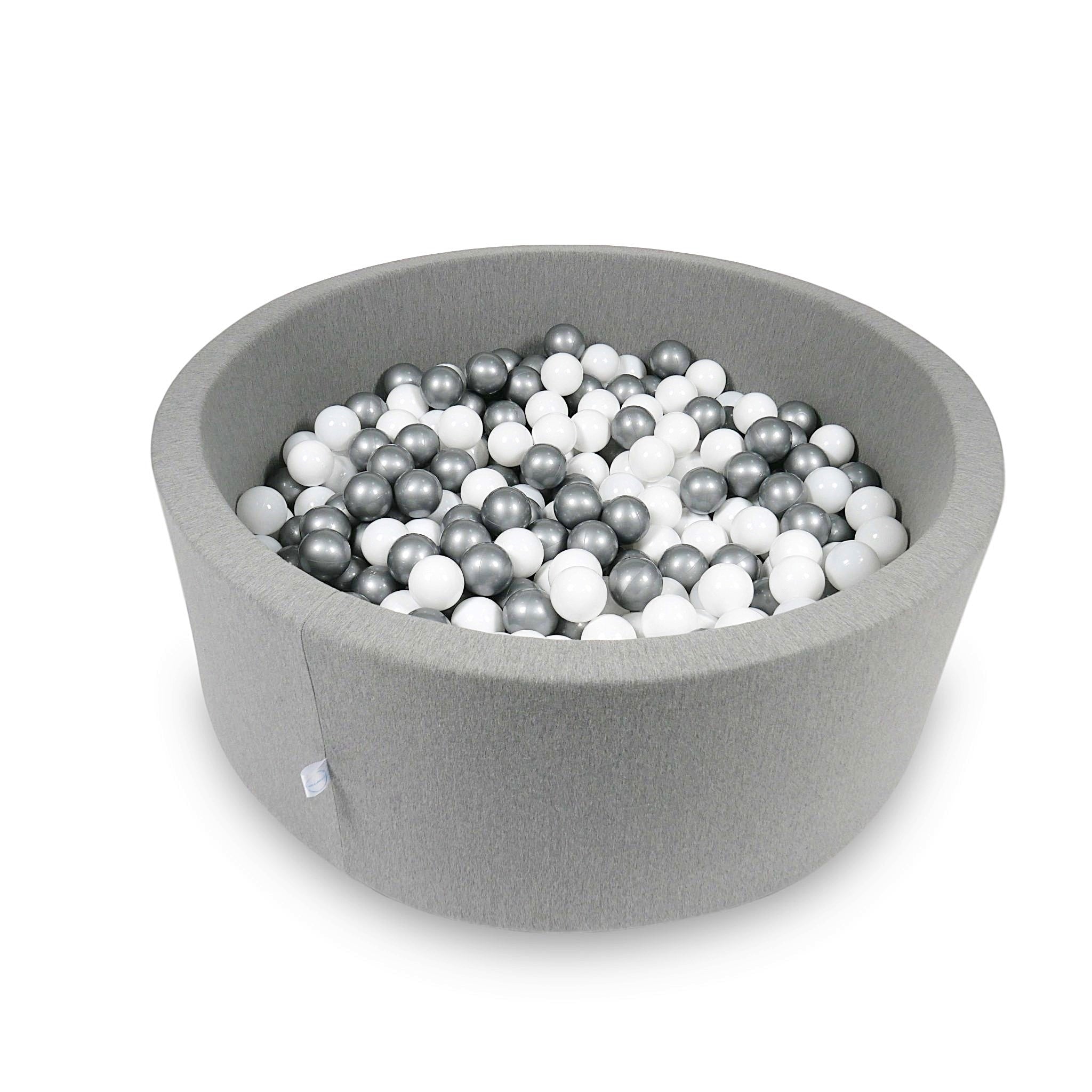 Ball pit with balls 110 × 40 cm grey with 500 balls