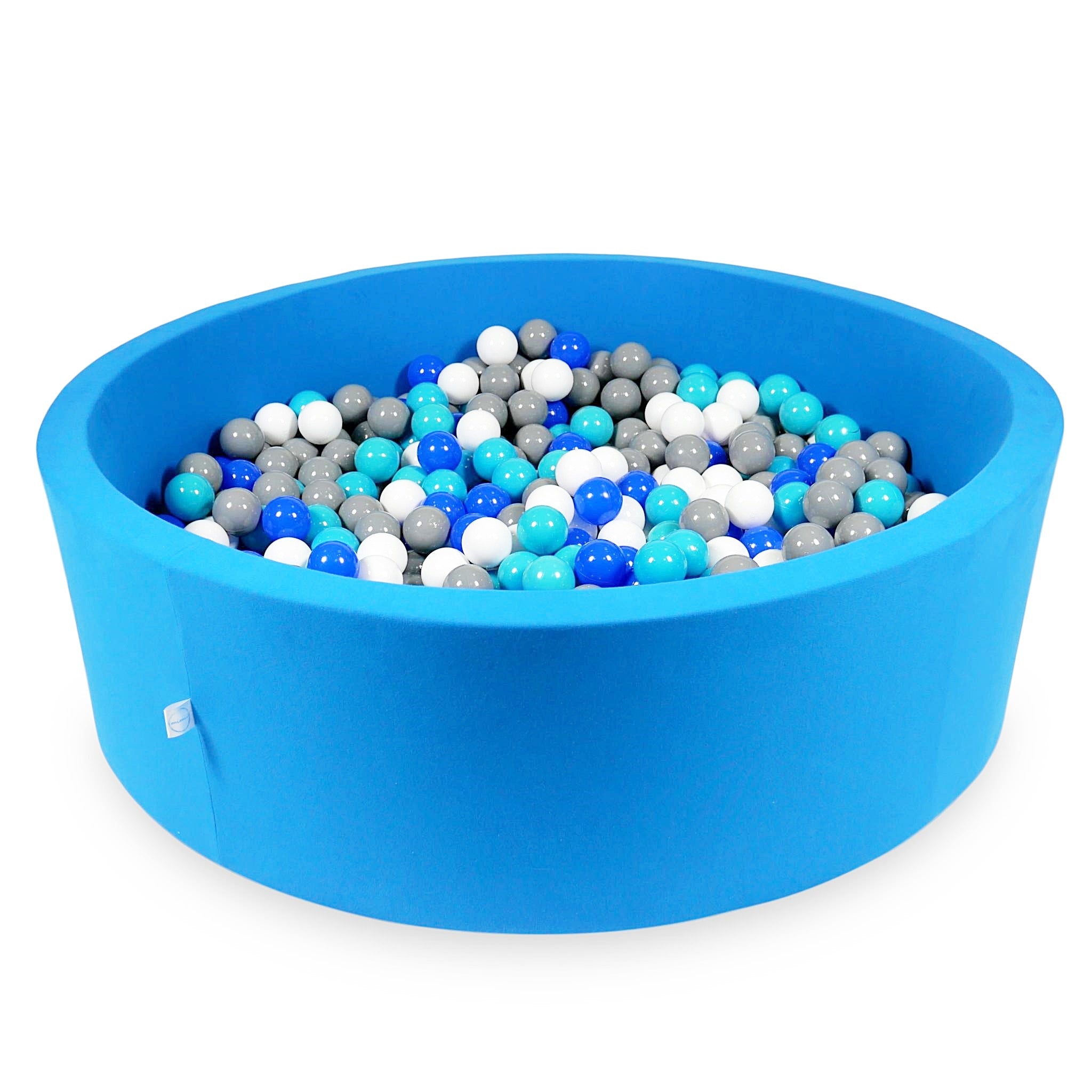 Mimii Bällebad in Blau – rund, 130 × 40 cm, mit 700 Bällen