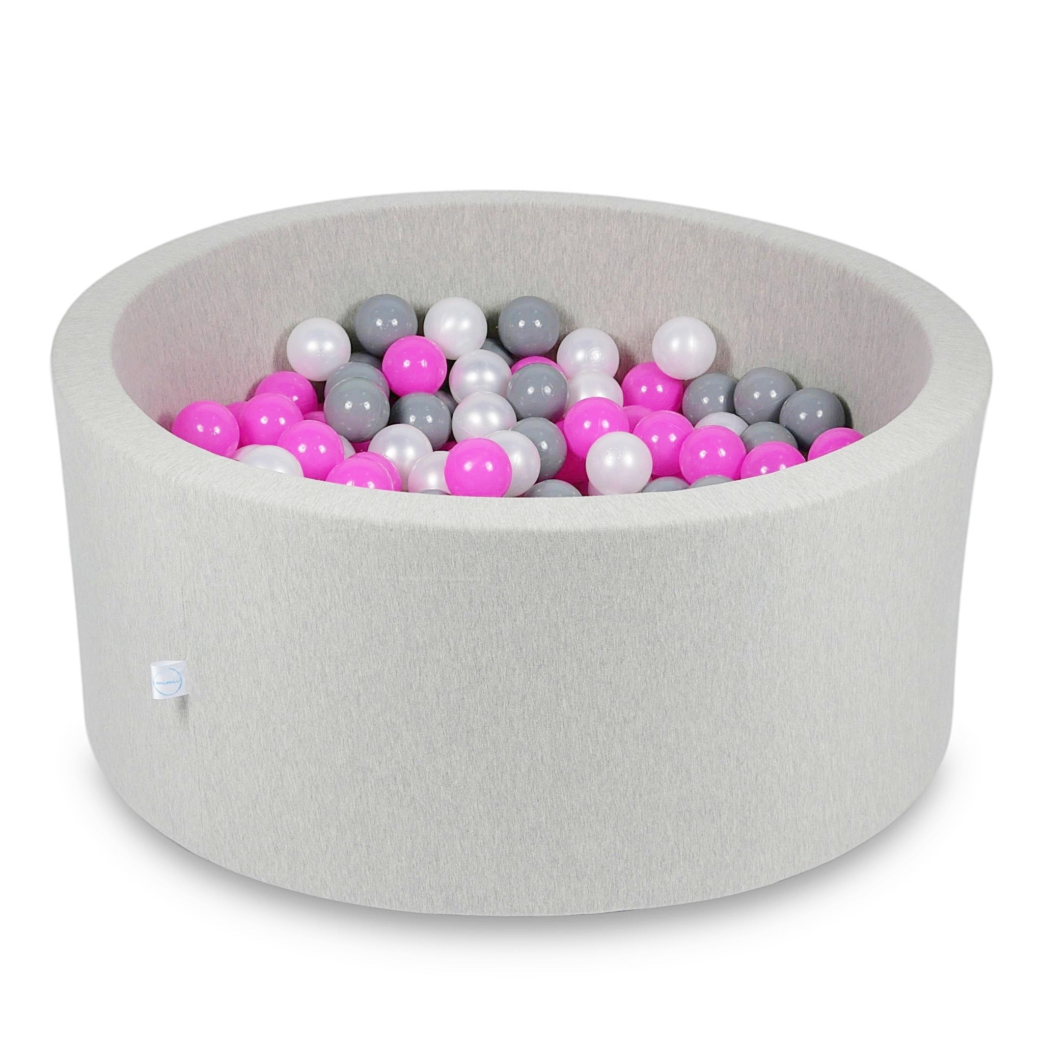 Ball pit with balls 90 × 40 cm light grey with 300 balls