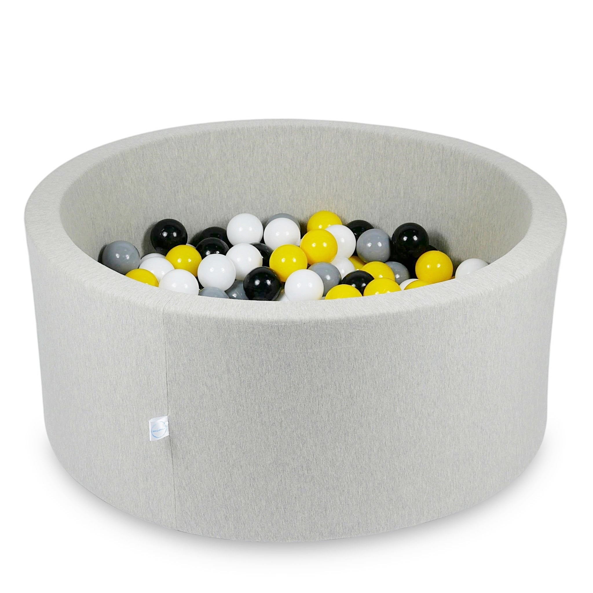 Ball pit with balls 90 × 40 cm light grey with 300 balls