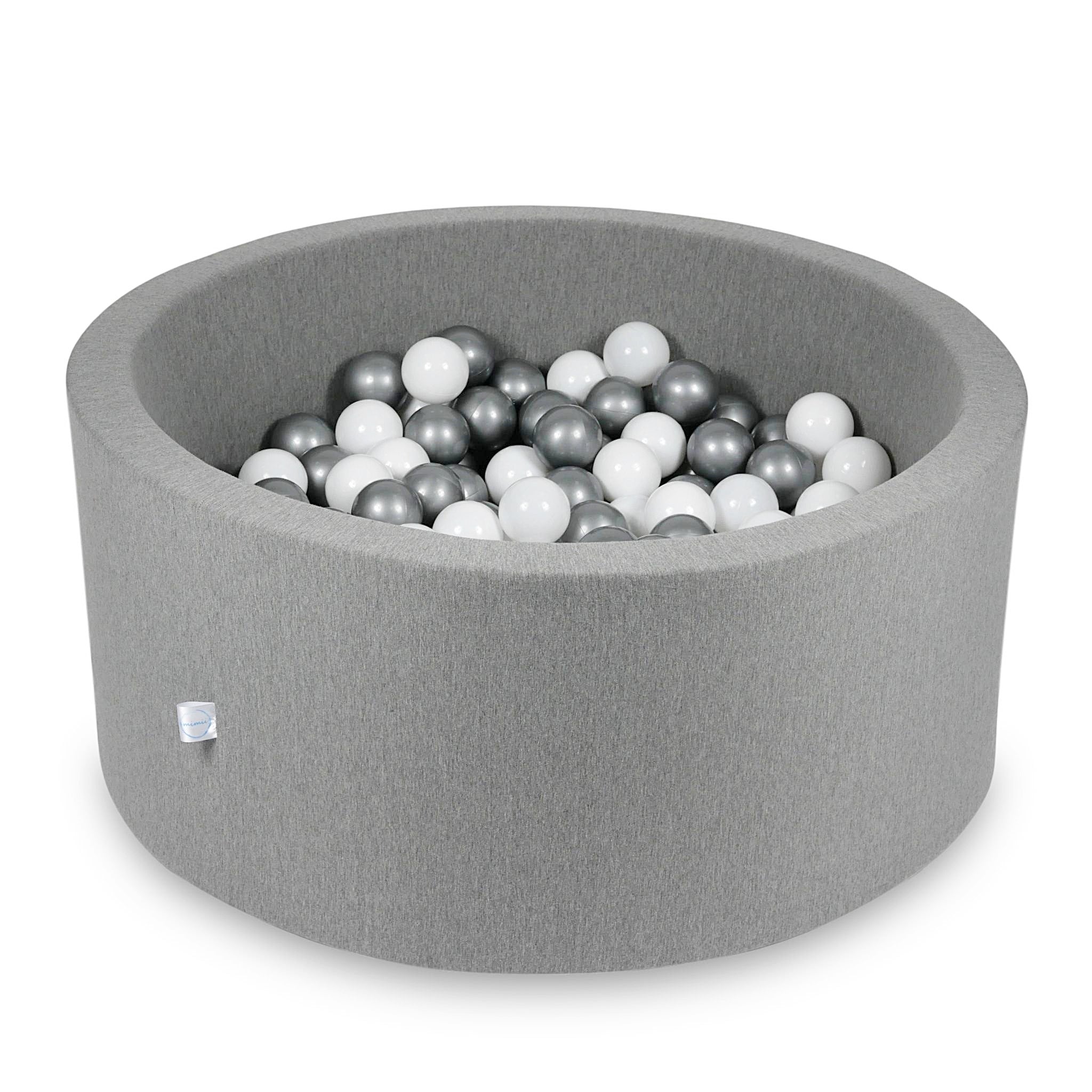Ball pit with balls 90 × 40 cm grey with 300 balls