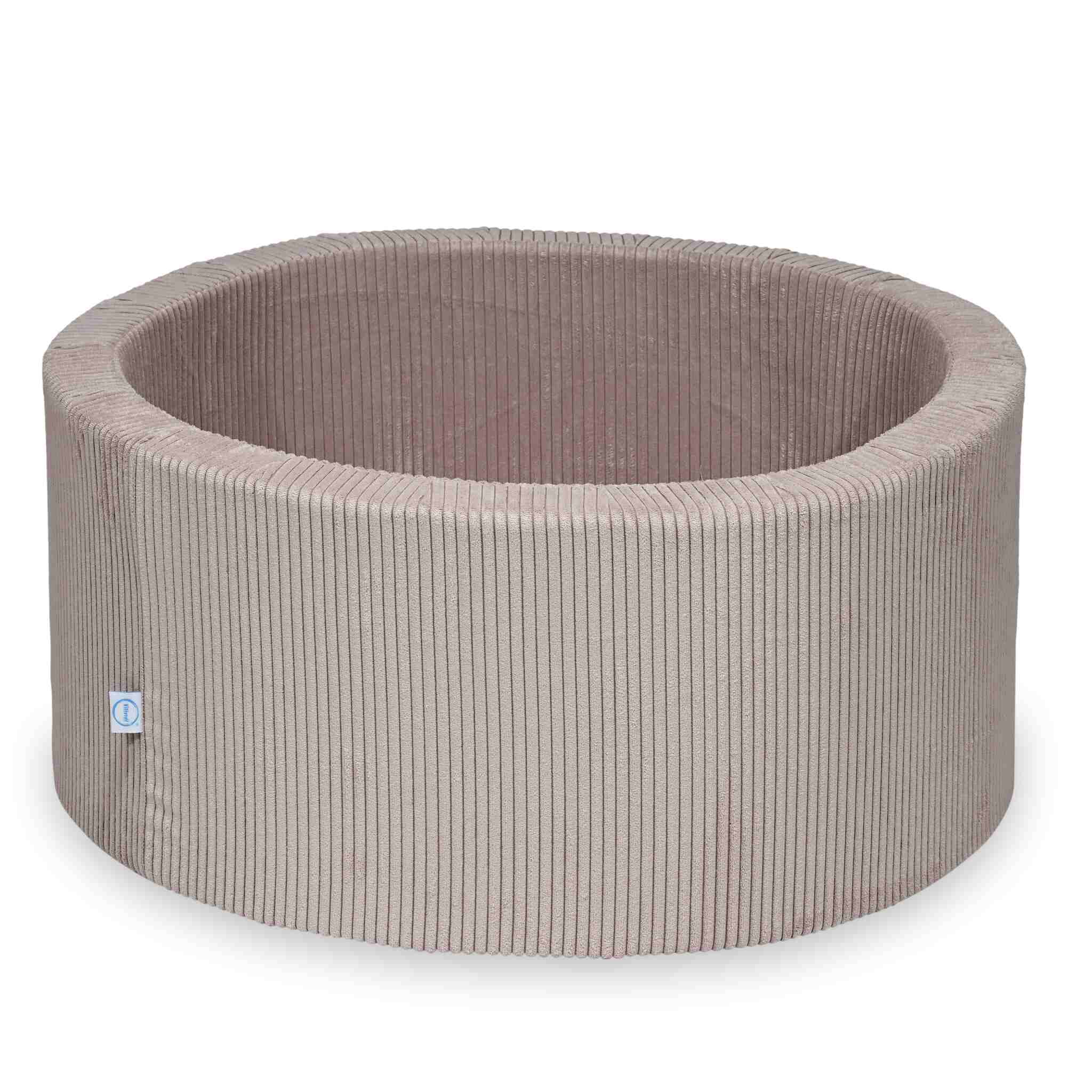 Mimii Bällebad aus Cord in Hellrosa – rund, 90 × 40 cm, ohne Bälle